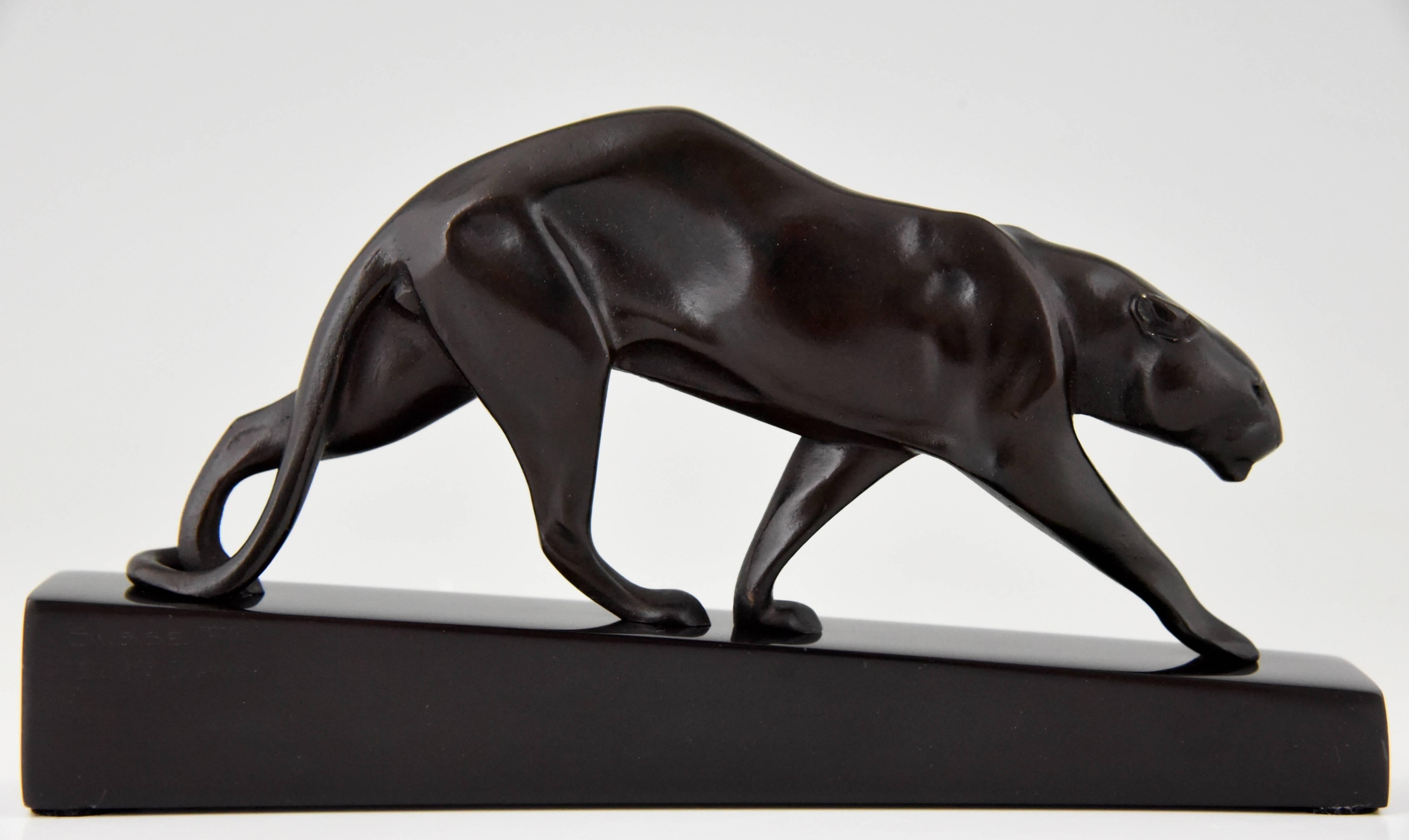 bronze panther statue