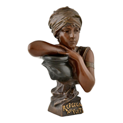 Emmanuel Villanis REBECCA Art Nouveau Bronze Bust – France 1900