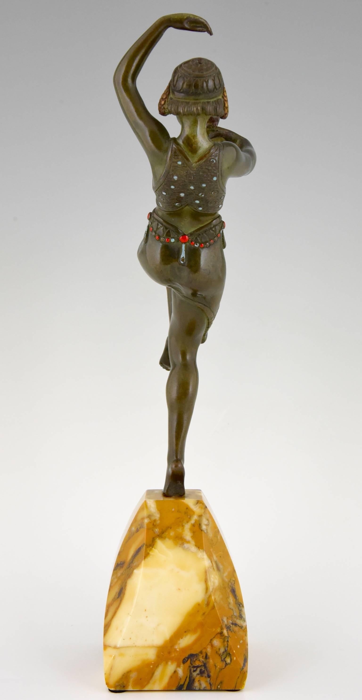 Art Deco Bronze Sculpture of a nude Dancer by Samuel Lipchytz 1930 2