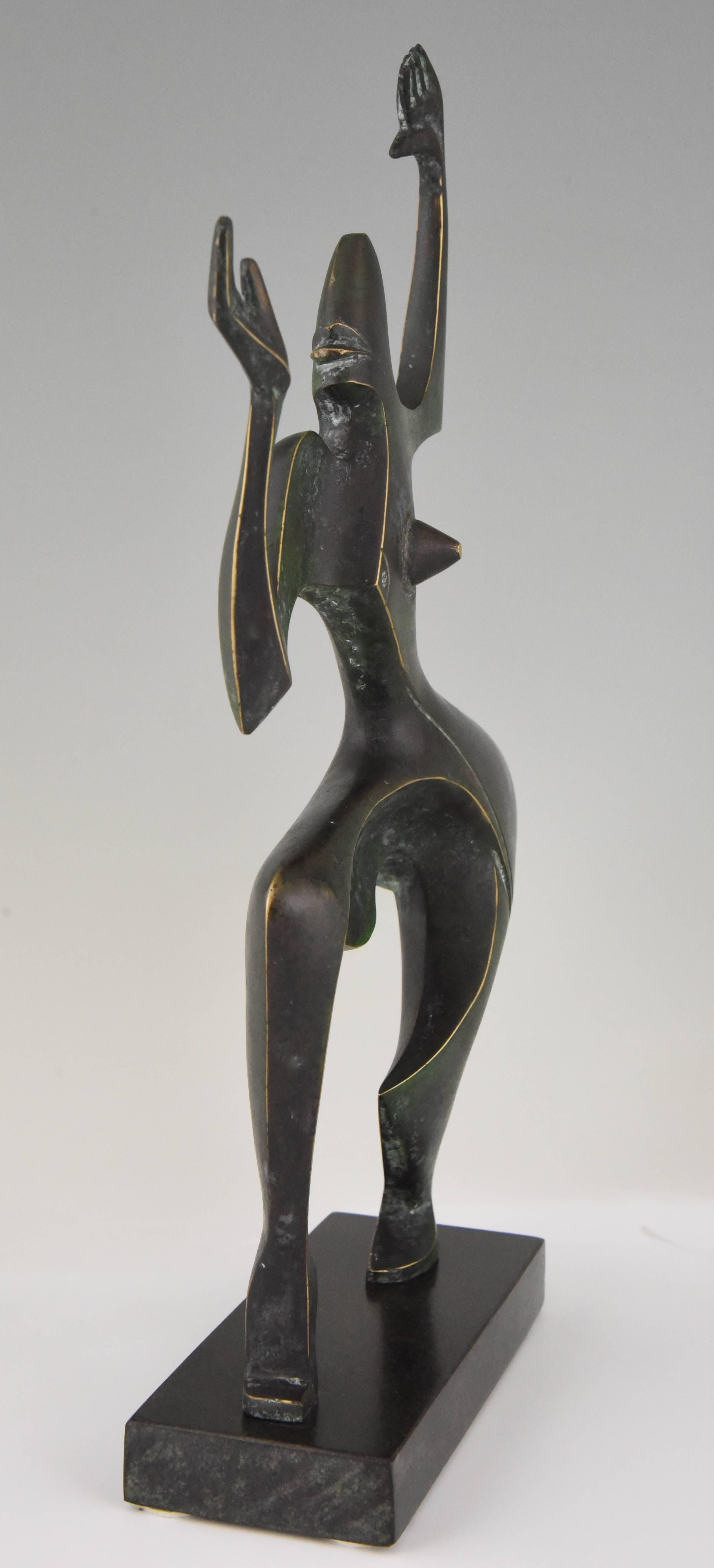 Mid-Century Modern Modern Bronze Sculpture of a Dancer Stefan Vladov 1970