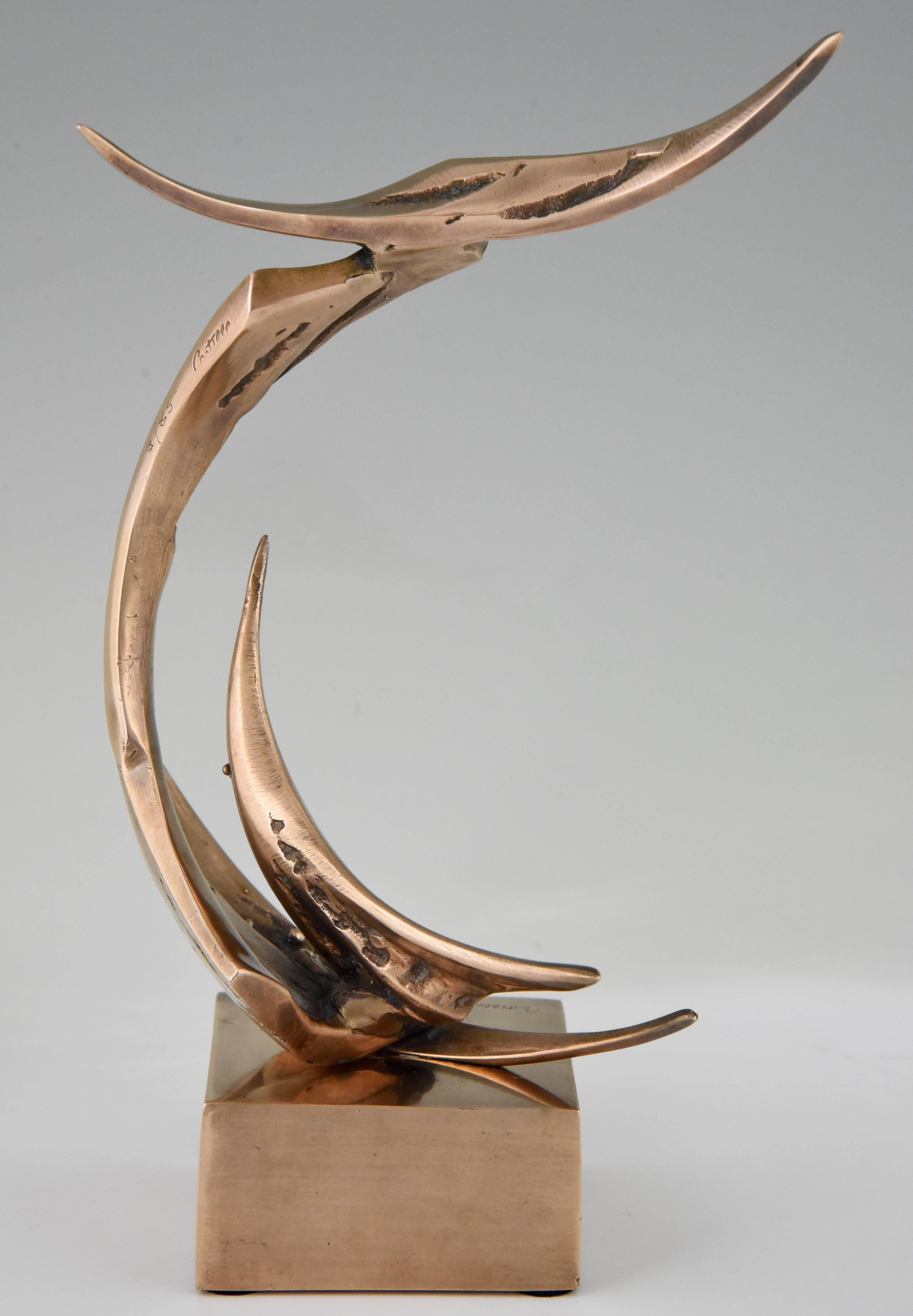 Abstract Bronze Sculpture by Jorge Castillo Signed and Numbered, Spain, 1970 In Good Condition In Antwerp, BE