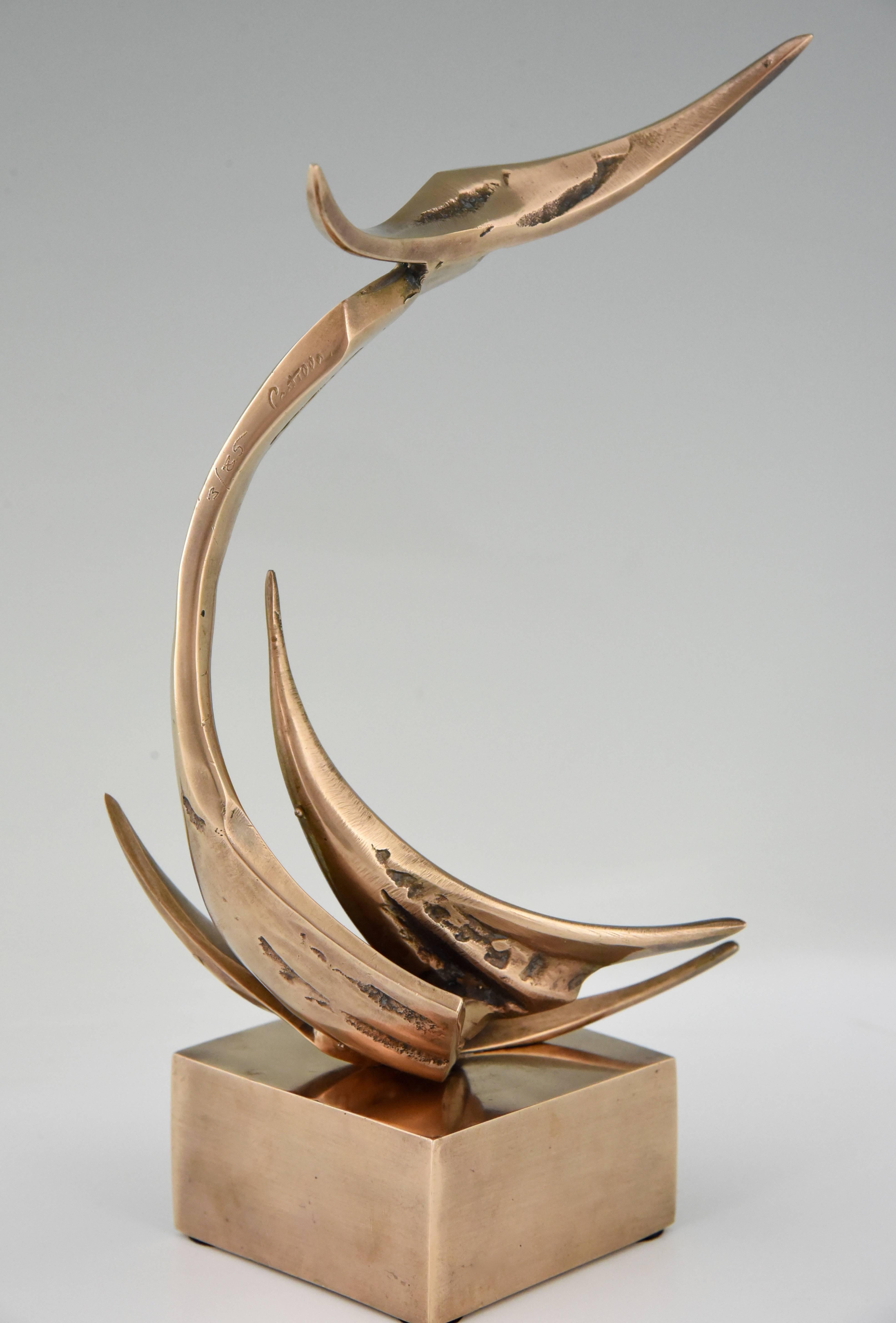 20th Century Abstract Bronze Sculpture by Jorge Castillo Signed and Numbered, Spain, 1970