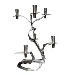 Unique Sterling Silver Candelabra Unique Sterling Silver Candelabra