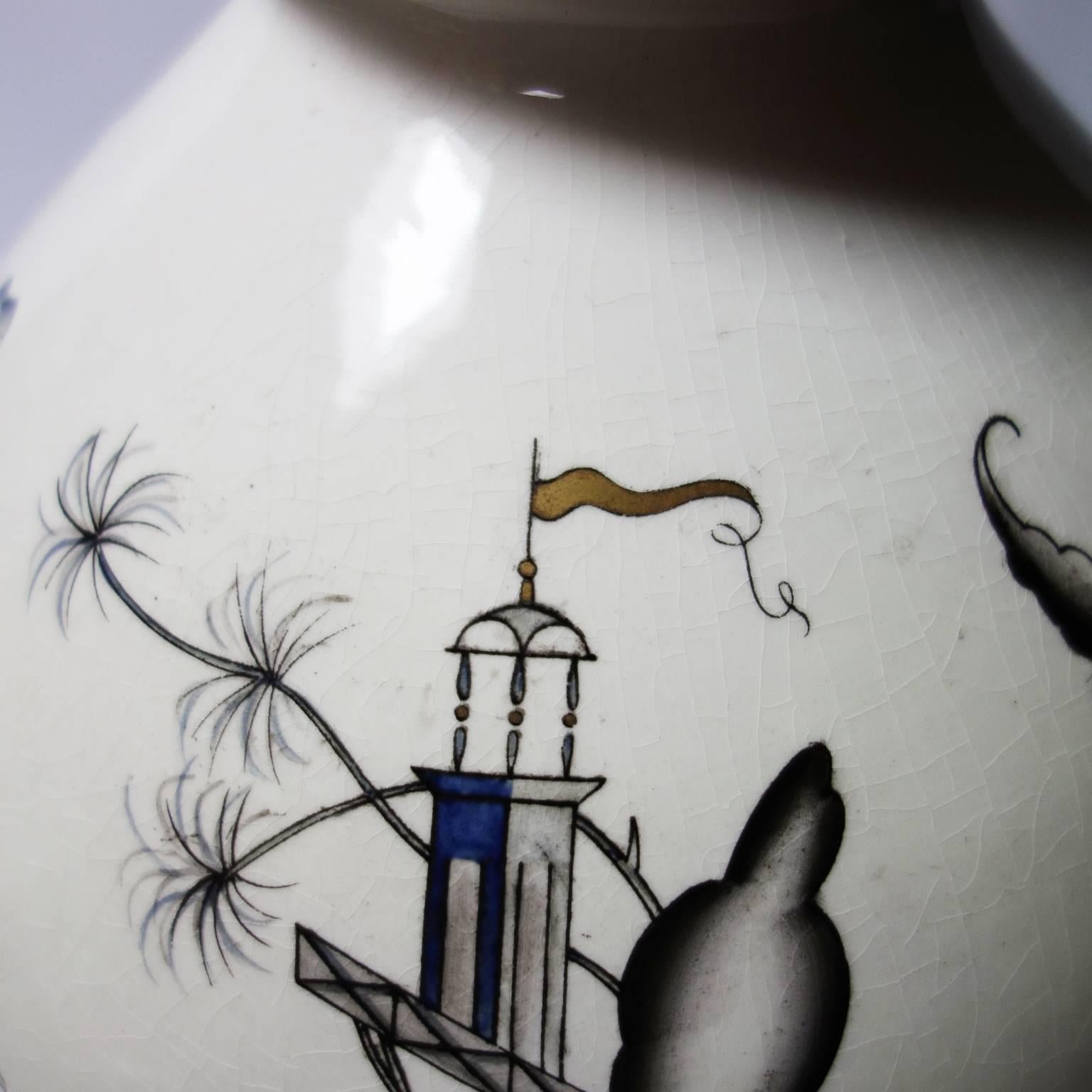 Earthenware Vase by Guido Andloviz and Giuseppe Bellorini For Sale