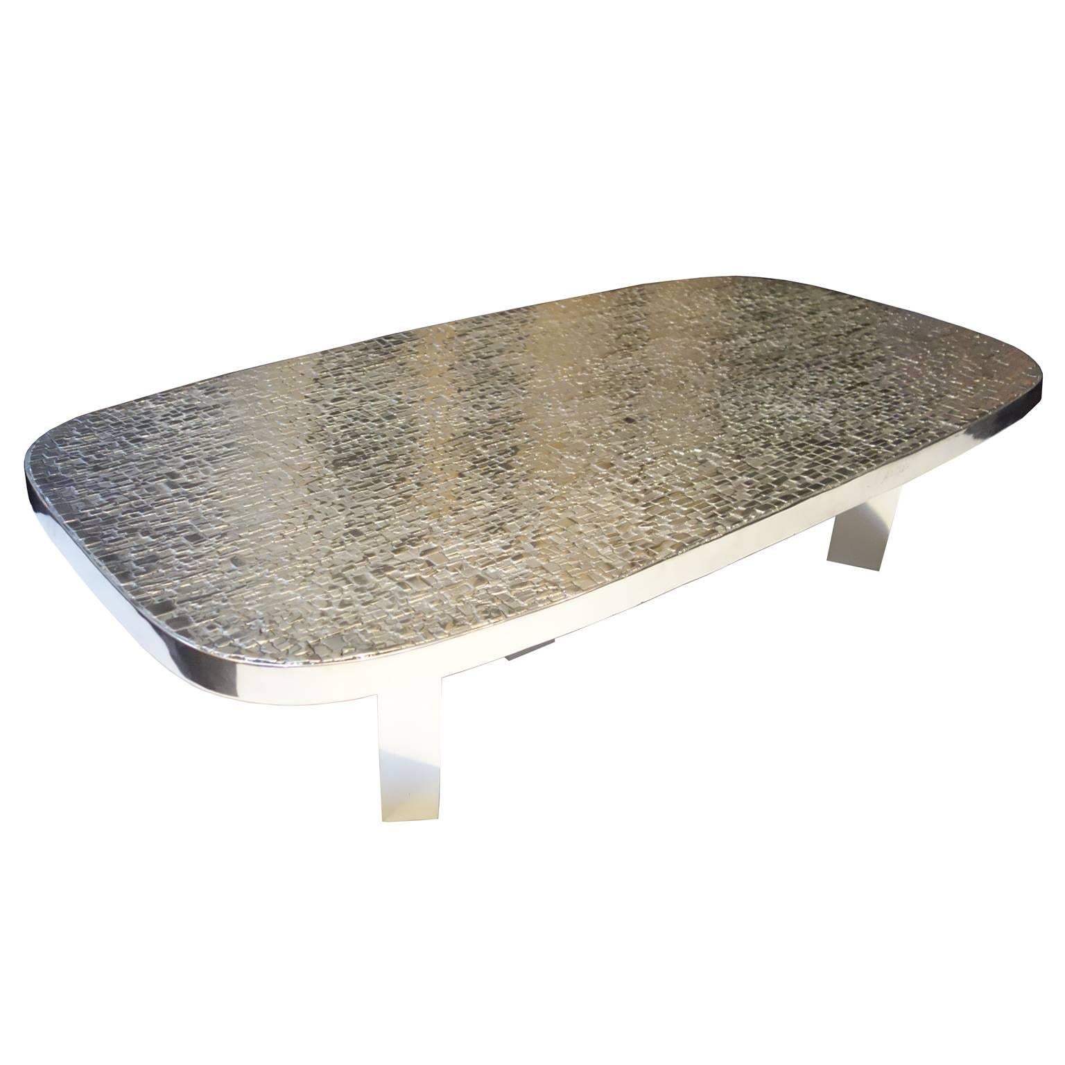 Belgian Coffee Table Model 'Agate Relief' by Ado Chale For Sale