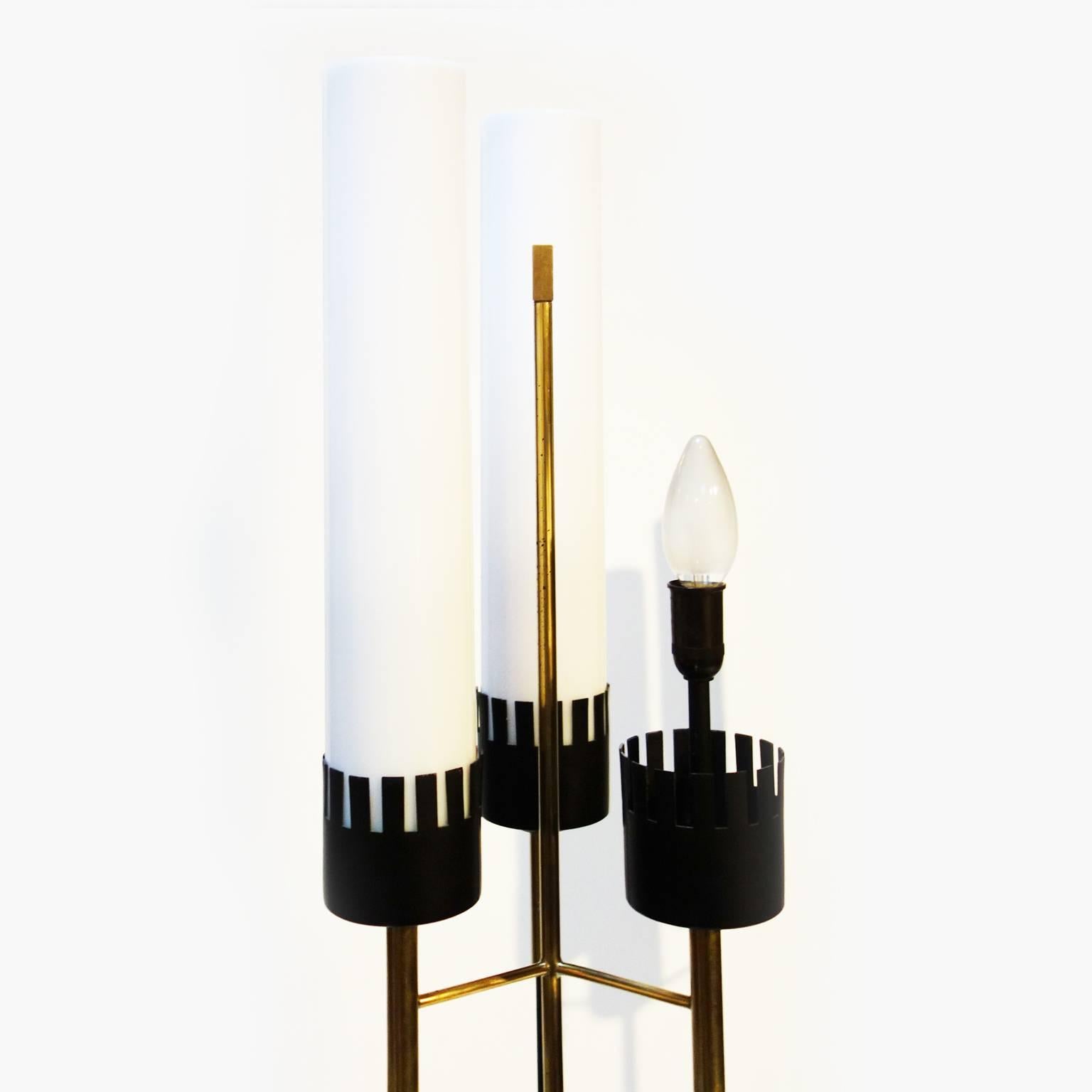 Mid-Century Modern Pair of Italian Torchiere in the style of Angelo Lelli