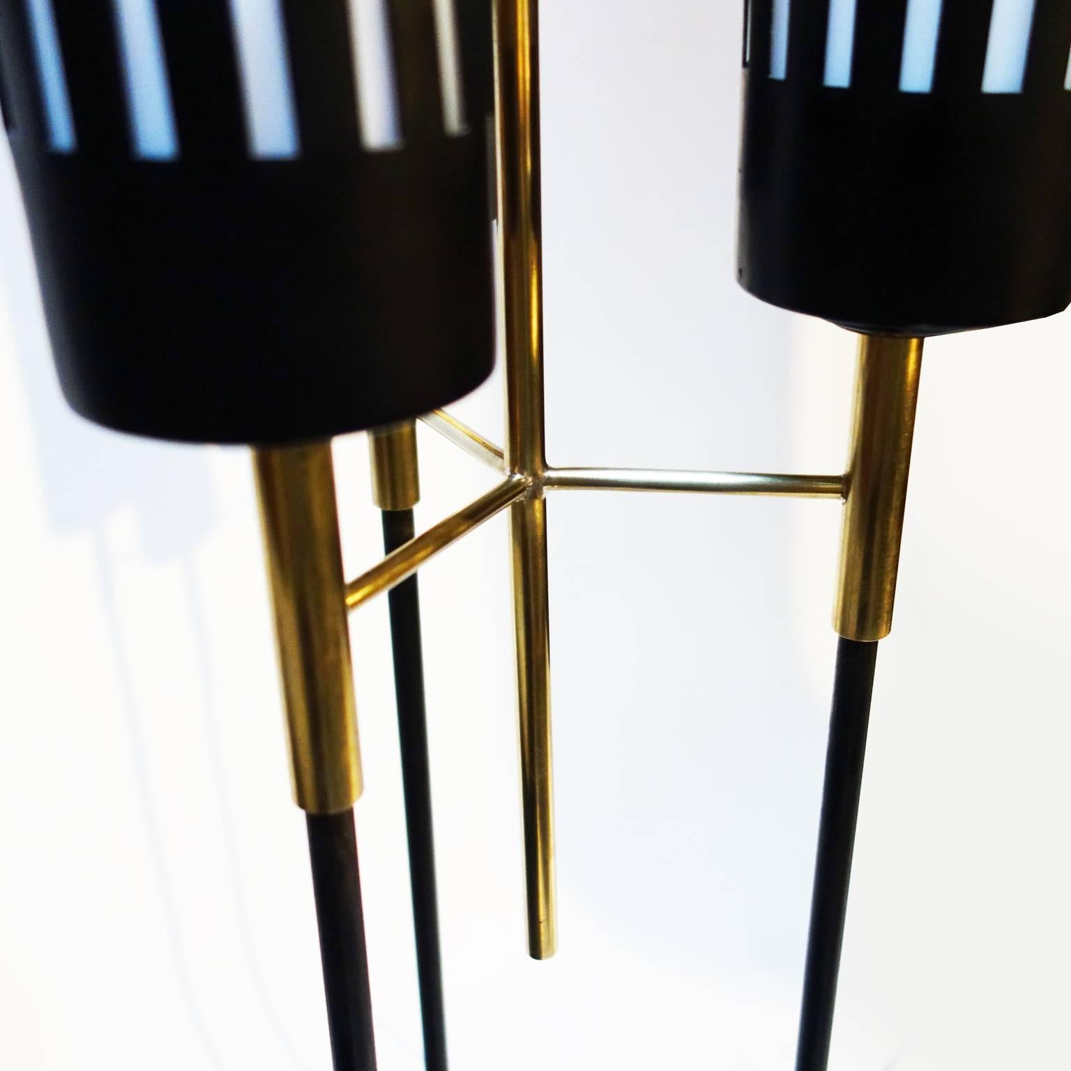Lacquered Pair of Italian Torchiere in the style of Angelo Lelli