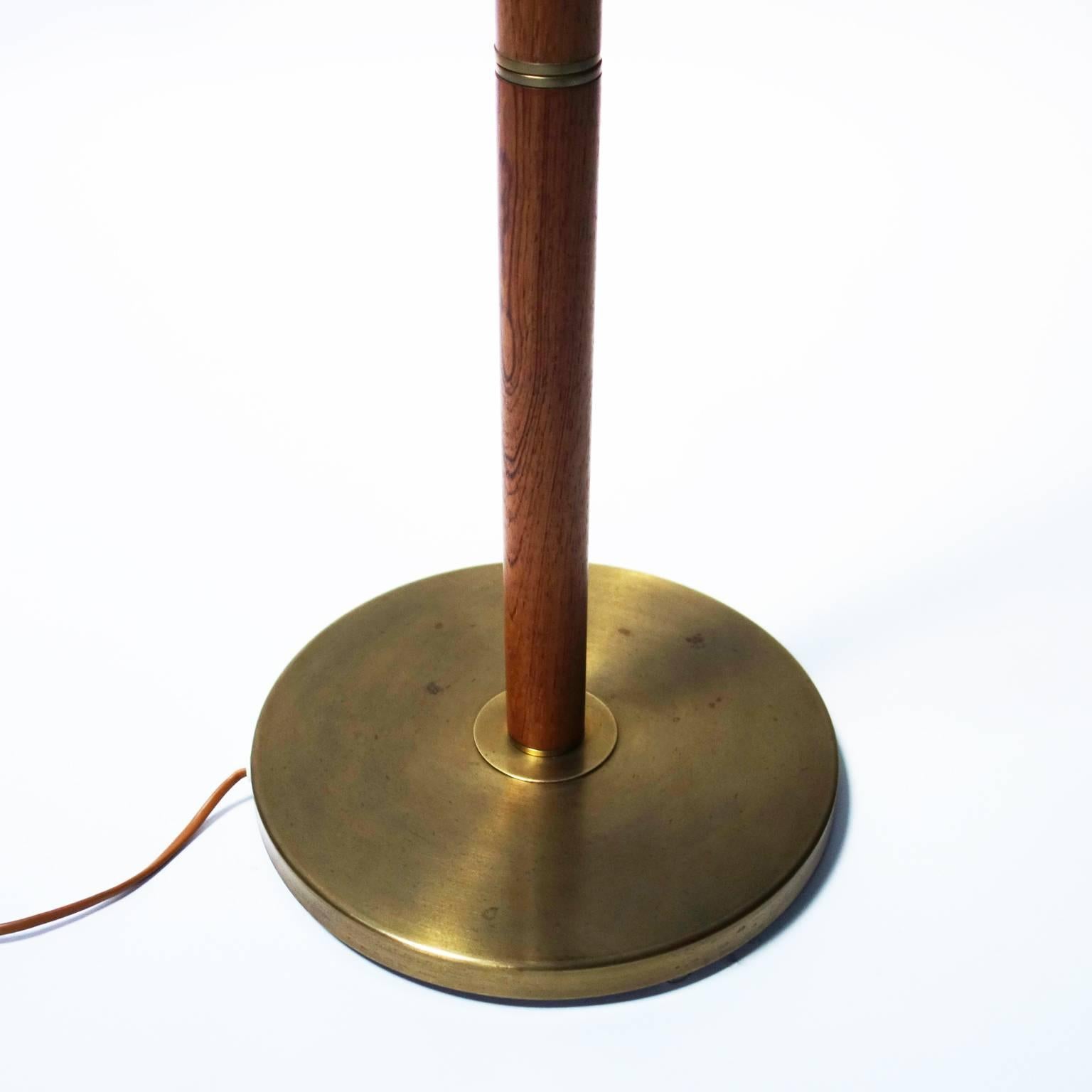 Oak and Brass Floor Lamp from Denmark 2