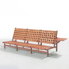 Bench with Side Tablet by Ilmari Tapiovaara