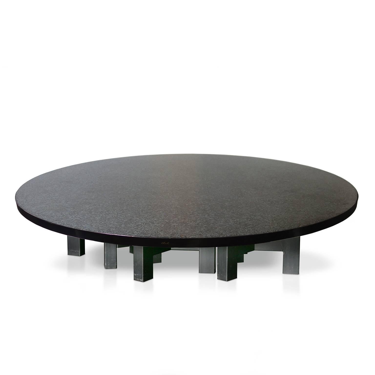 Hematite and Lapis Lazuli Dining Room Table by Ado Chale For Sale 3