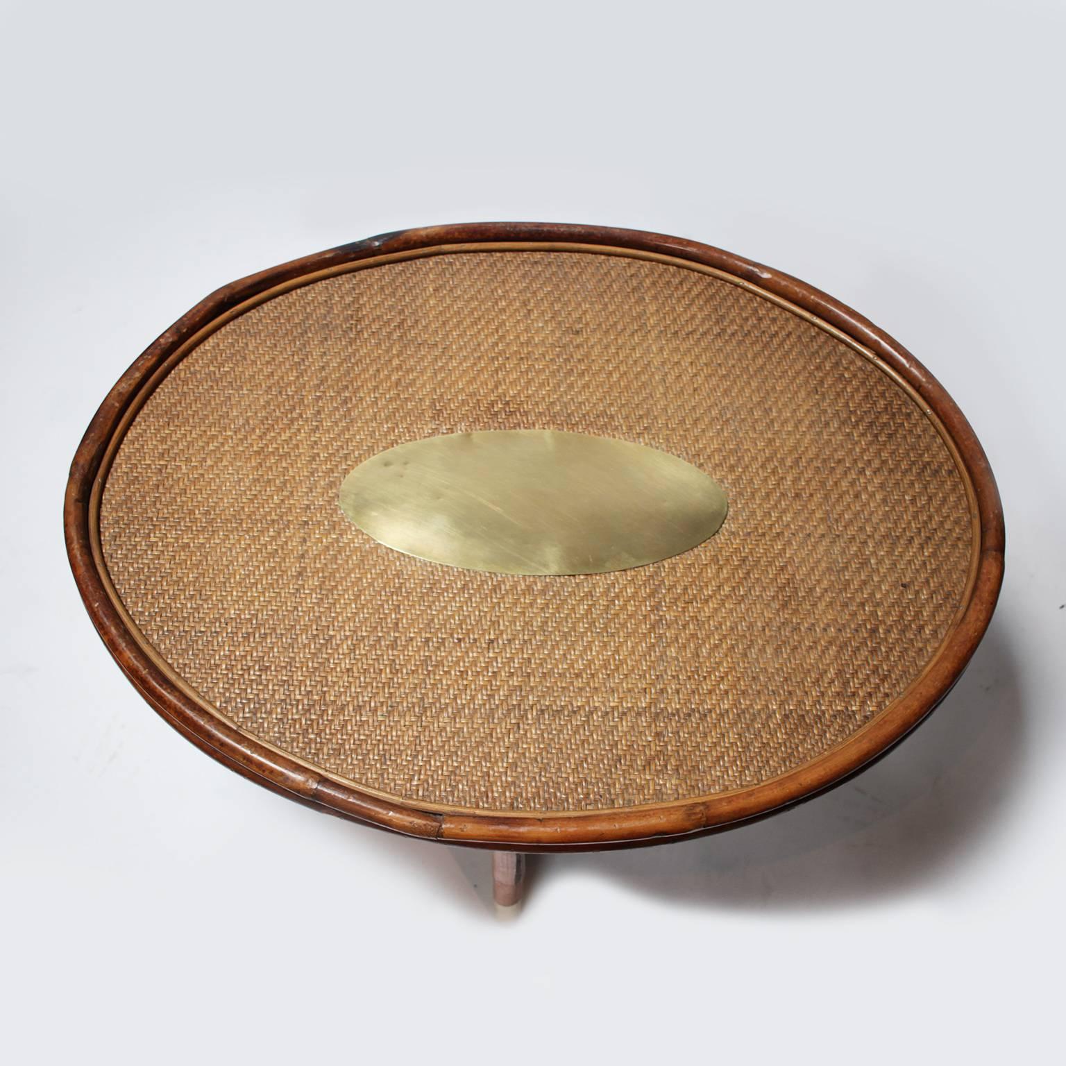 Late 20th Century Bamboo Coffee Table in the Style of Gabriella Crespi