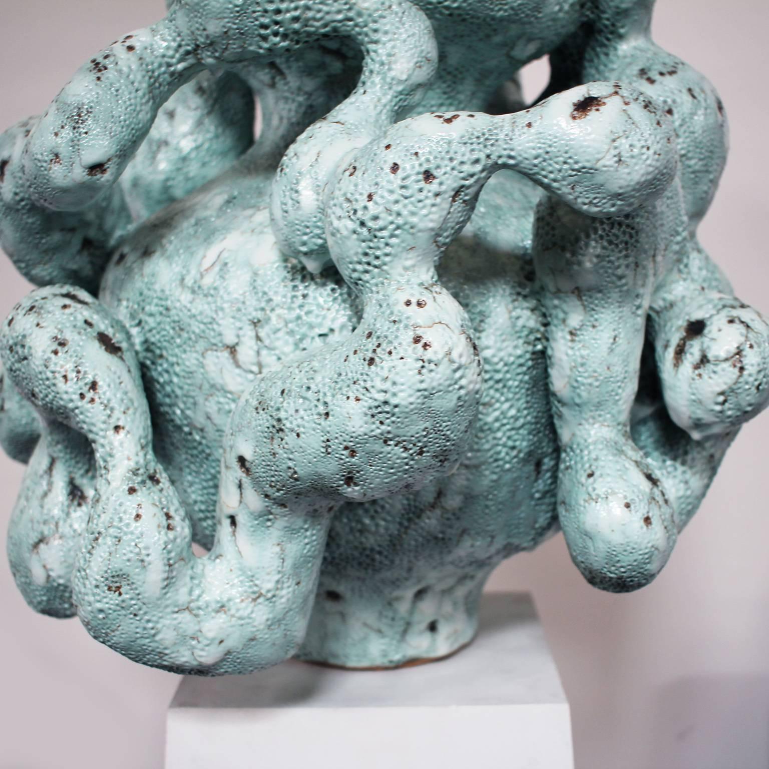 Horror Vacui in Vert De Gris Sculptural Vessel by Morten Løbner Espersen 1