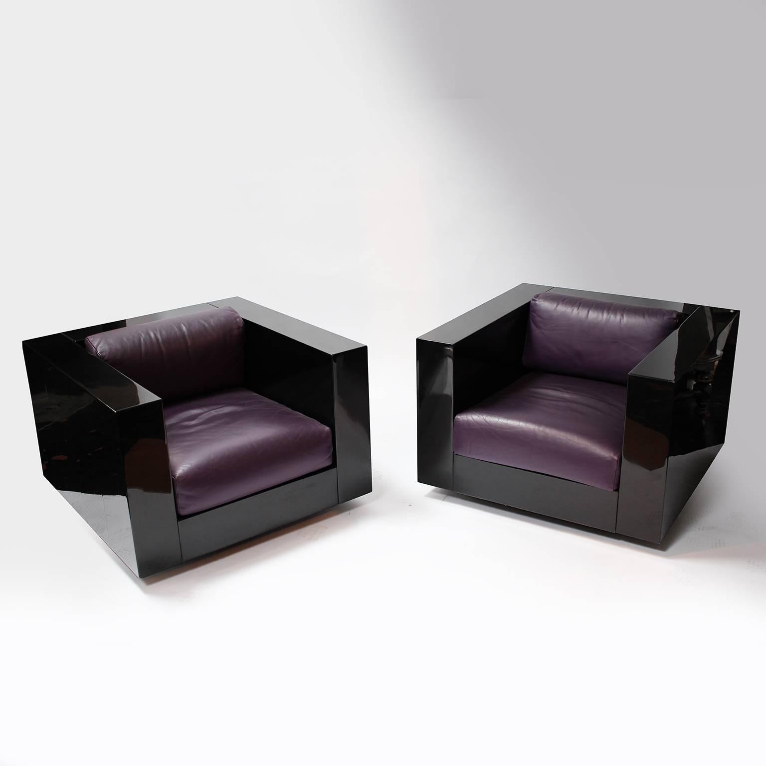 Lacquered 'Saratoga' Living Room Set by Massimo & Lella Vignelli for Poltronova