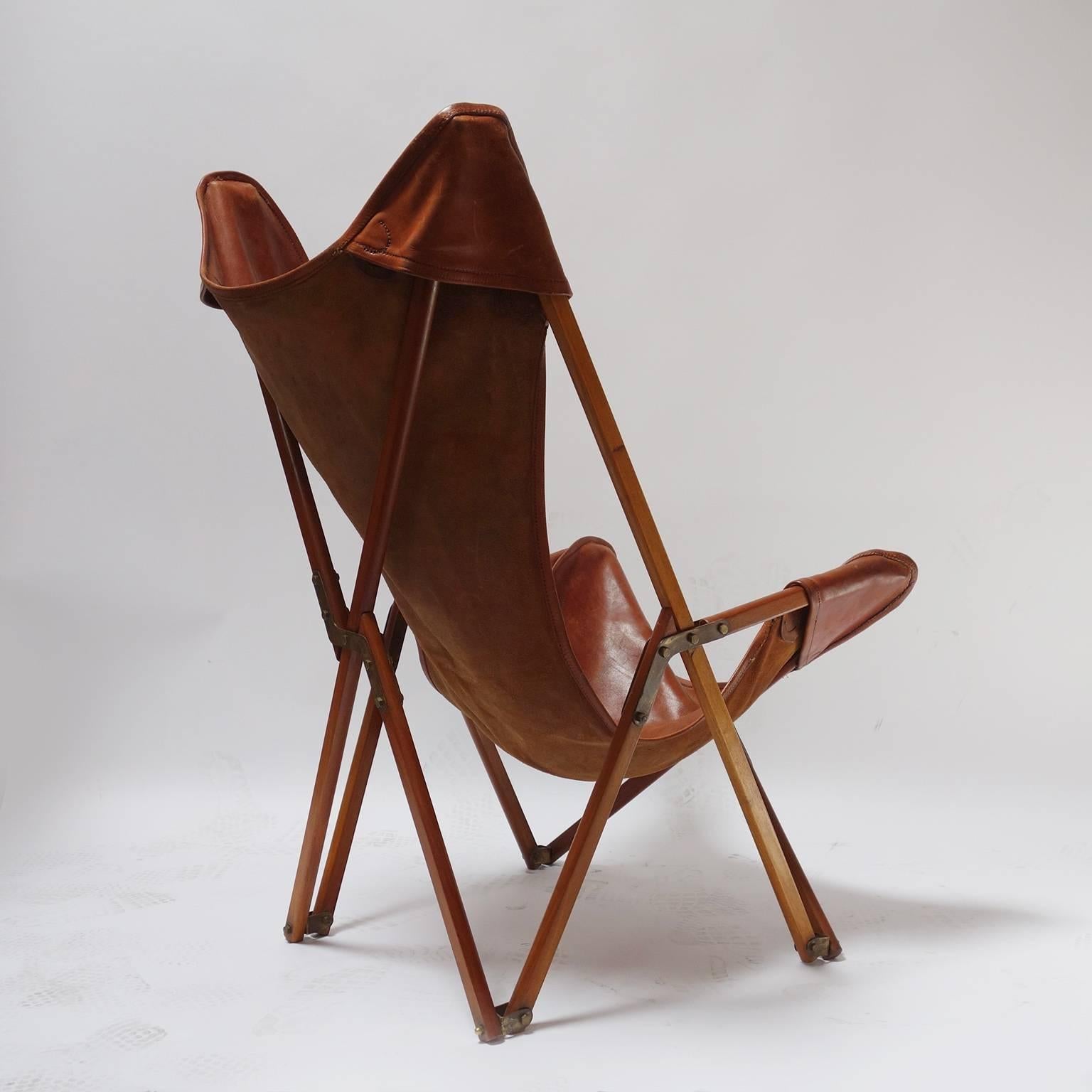 foldable leather chair