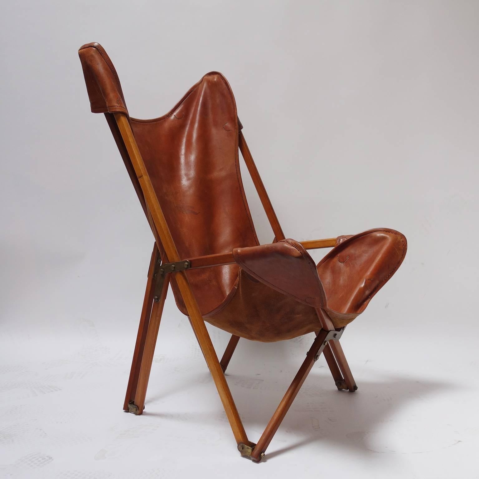 folding leather chair