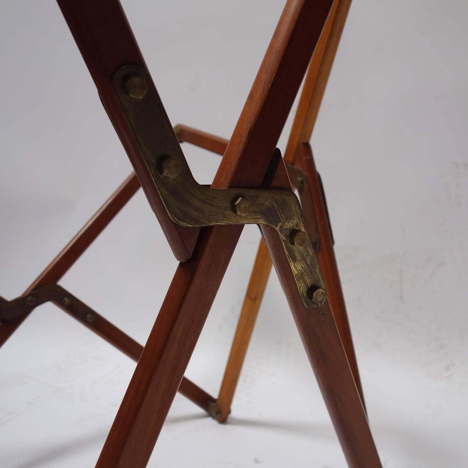 Late 20th Century Foldable Leather Armchair in the Style of Joseph Beverly Fenby