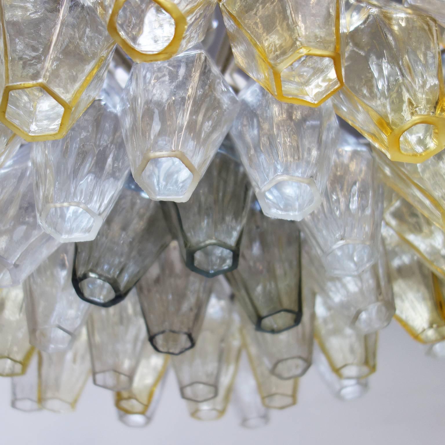 Small 'Poliedri' Chandelier by Carlo Scarpa In Good Condition In Brussels, BE