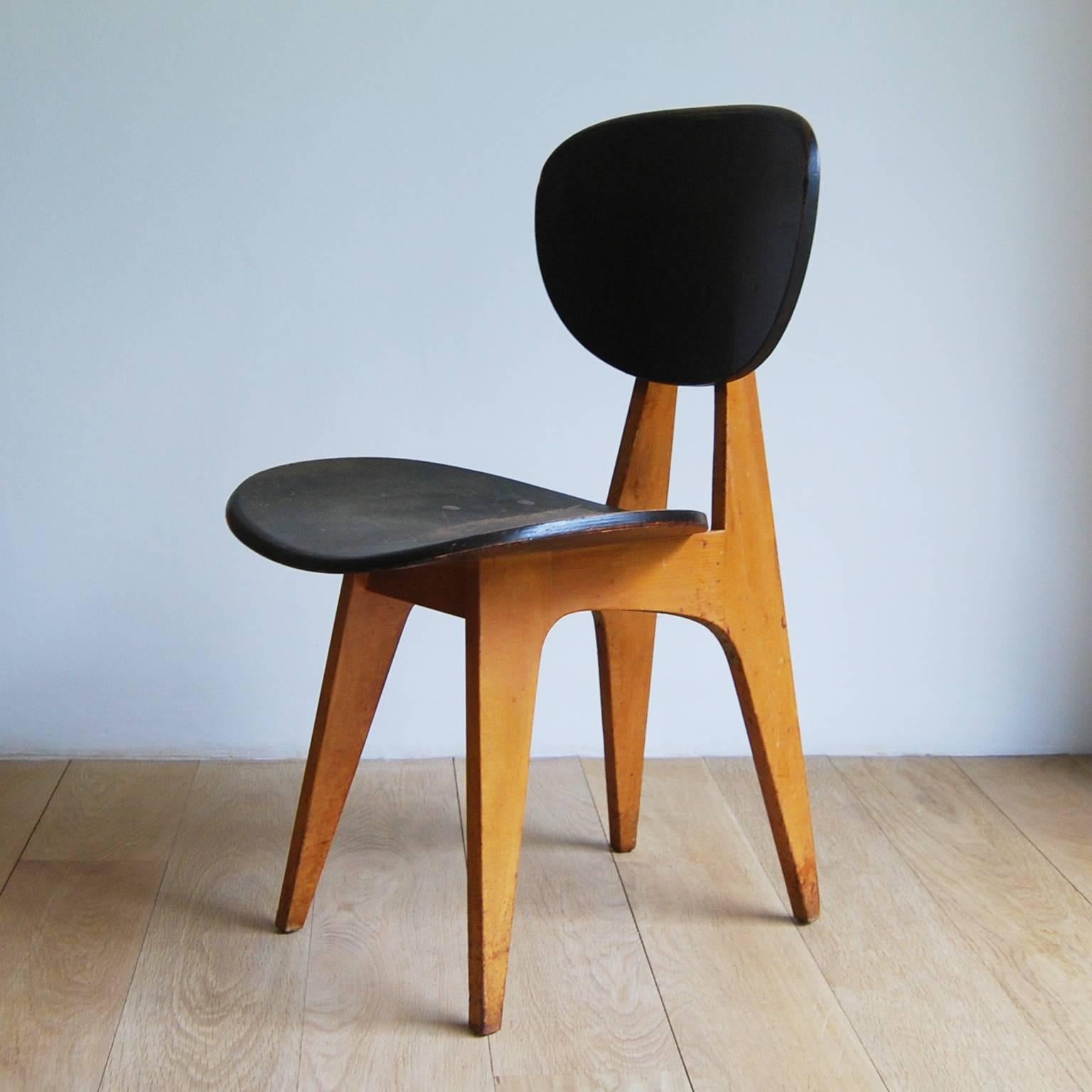 Japanese Pair of Side Chairs, Model No. 3221, by Junzo Sakakura