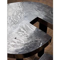 Aluminium Coffee Table Model 'Josephine' by Ado Chale