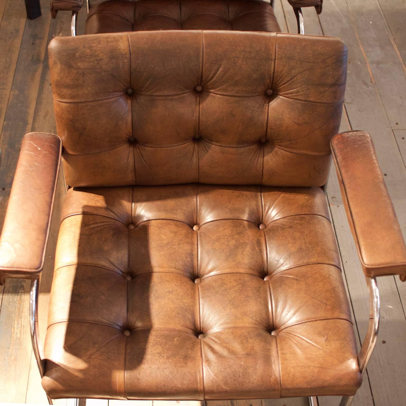 Set of four De Sede Leather Chairs RH-305/02 In Good Condition In Brussels, BE