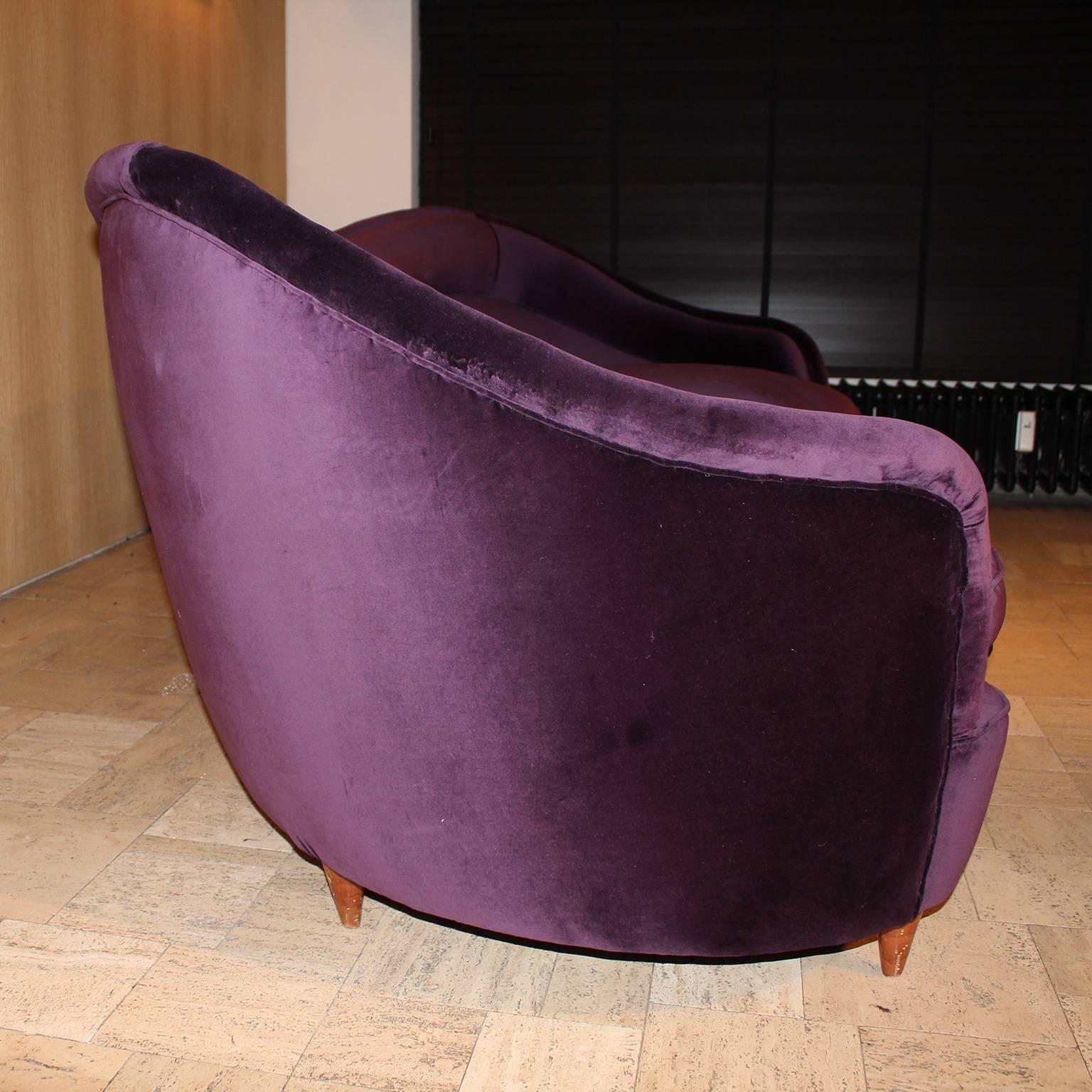 aubergine sofa