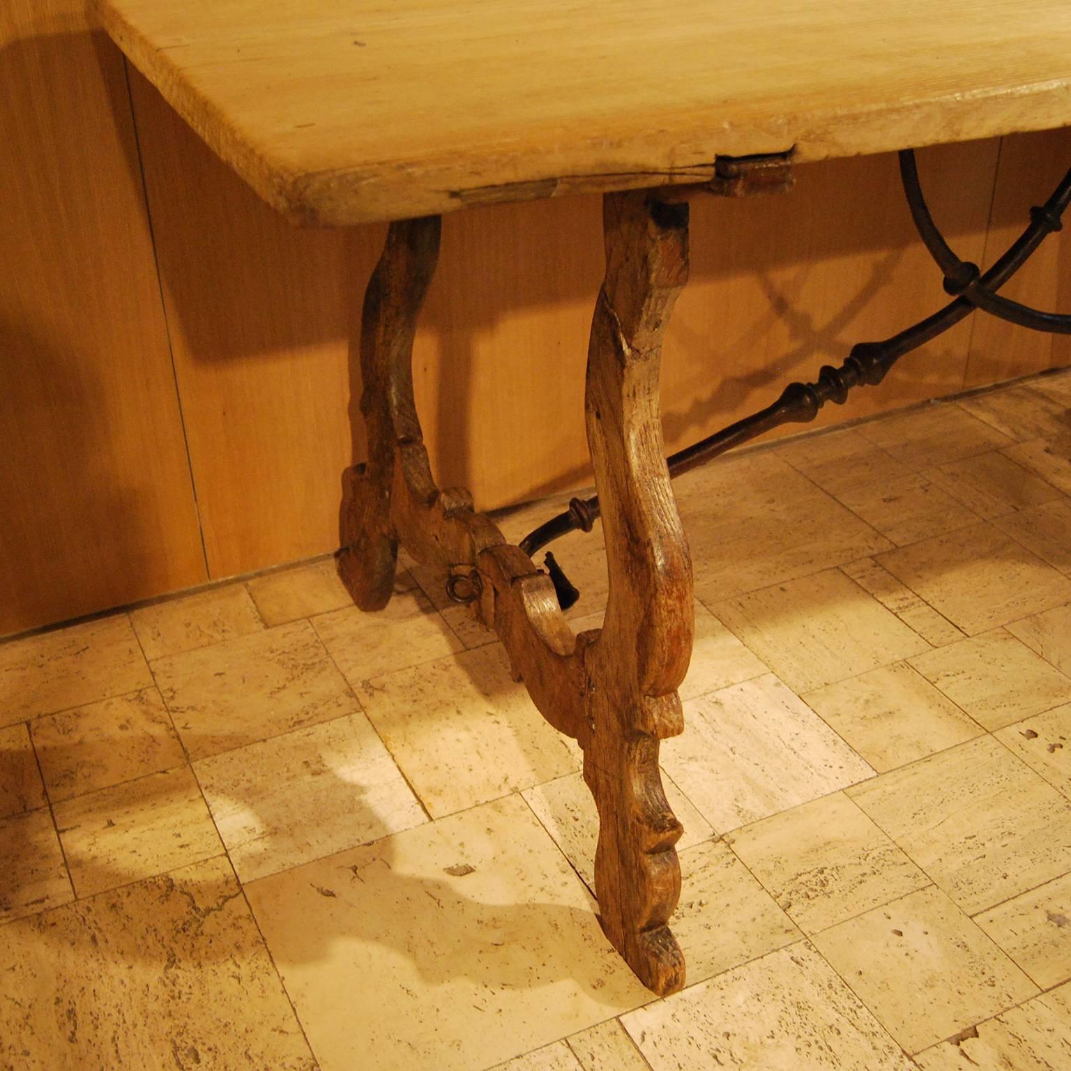 Spanish 18th Century Console Table in Chestnut Oak 3