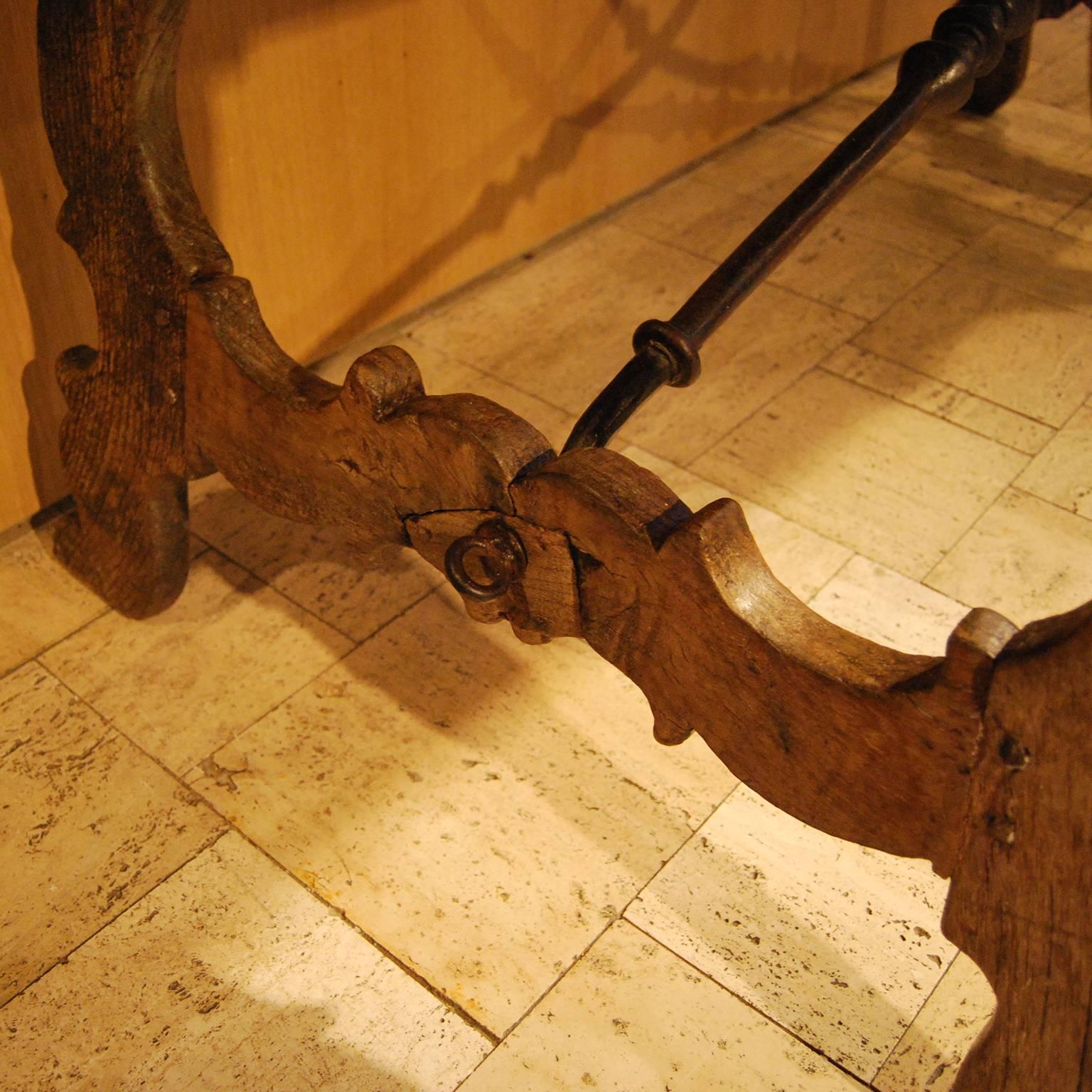 Spanish 18th Century Console Table in Chestnut Oak 4