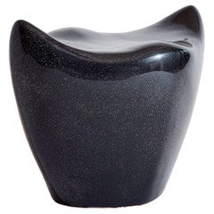 Sculptural Black Galaxy Fiberglass Popcorn Bench by Kunaal Kyhaan