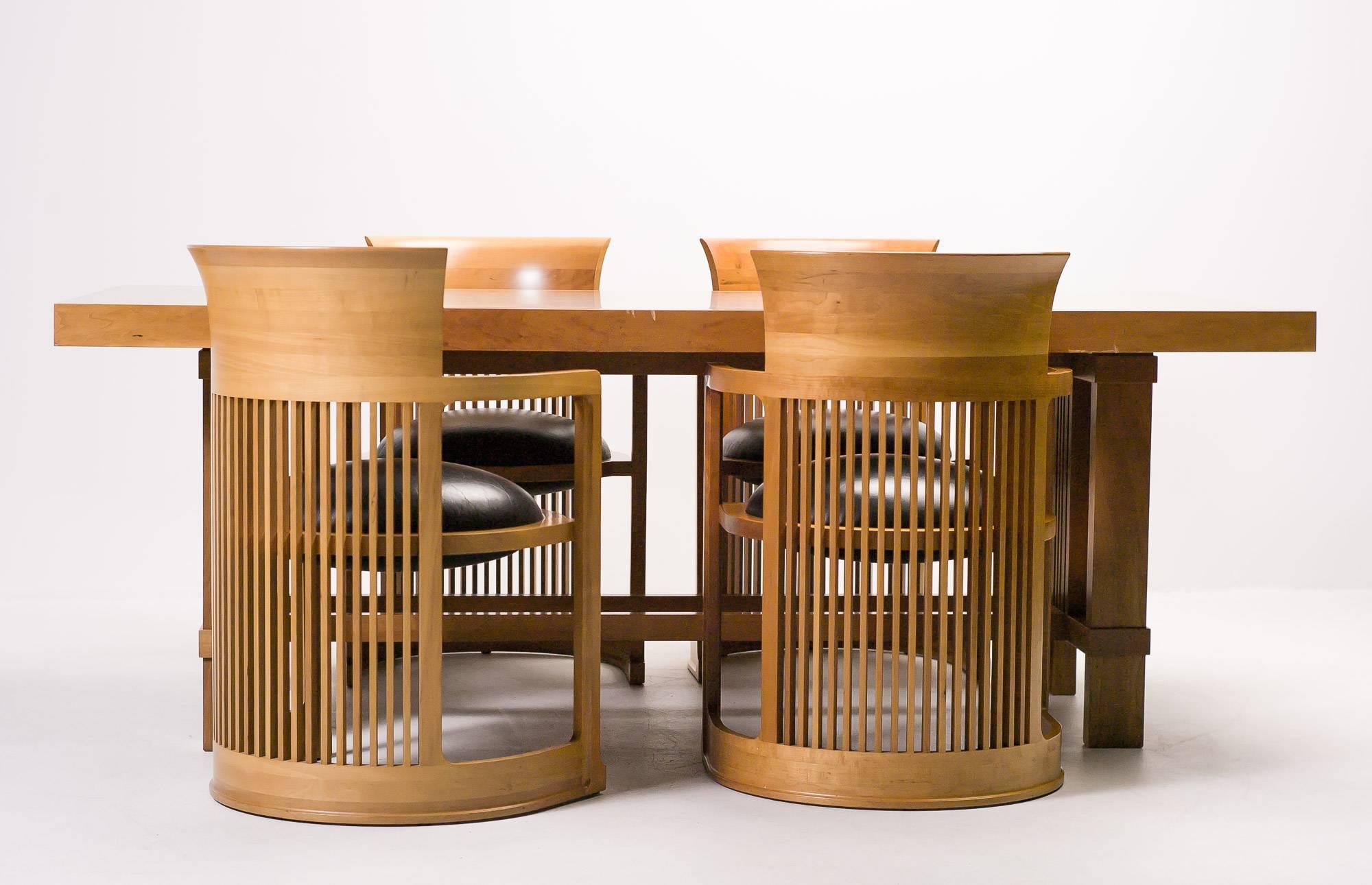frank lloyd wright dining table and chairs