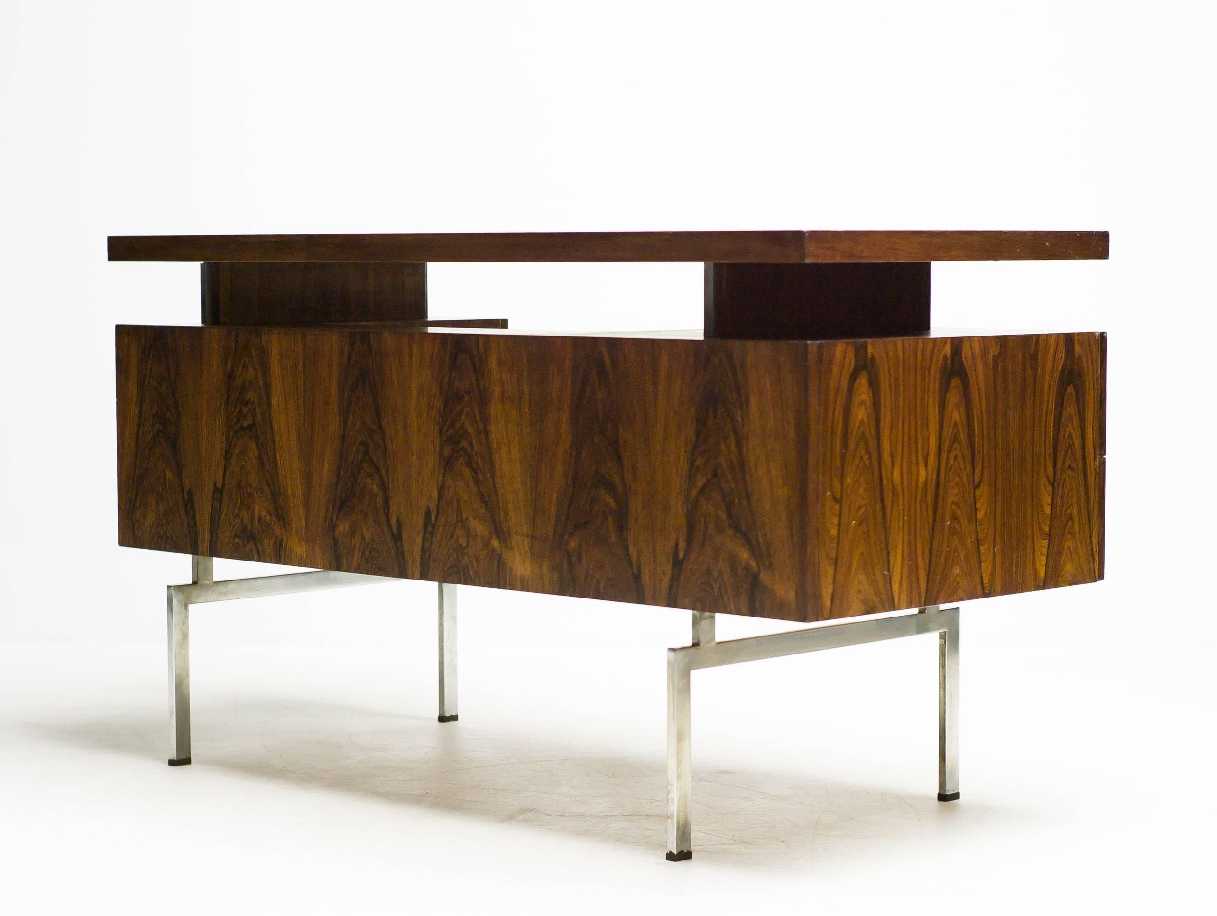 Dutch 1950s Rosewood Asymmetrical Fristho Desk