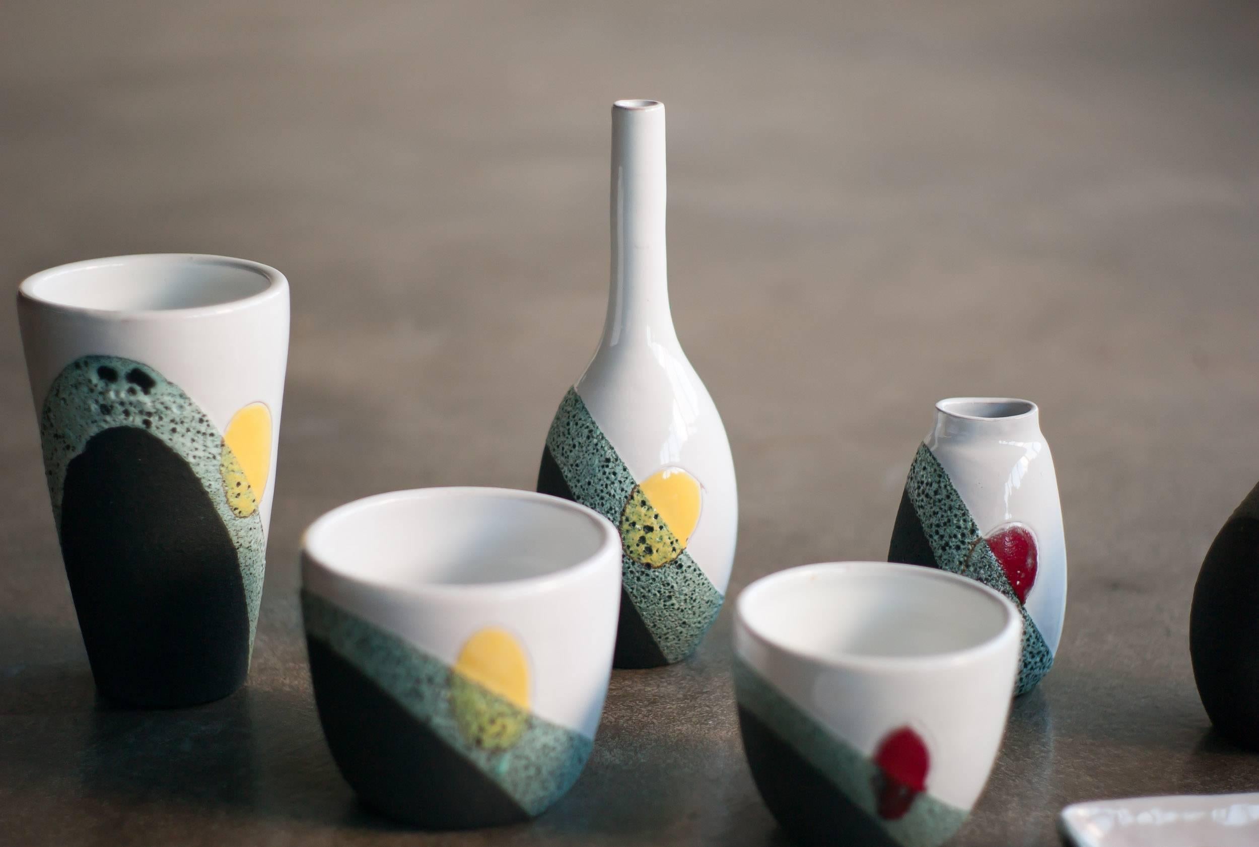 Mid-Century Modern Set of Ceramics Designed by Ettore Sottsass for Bitossi
