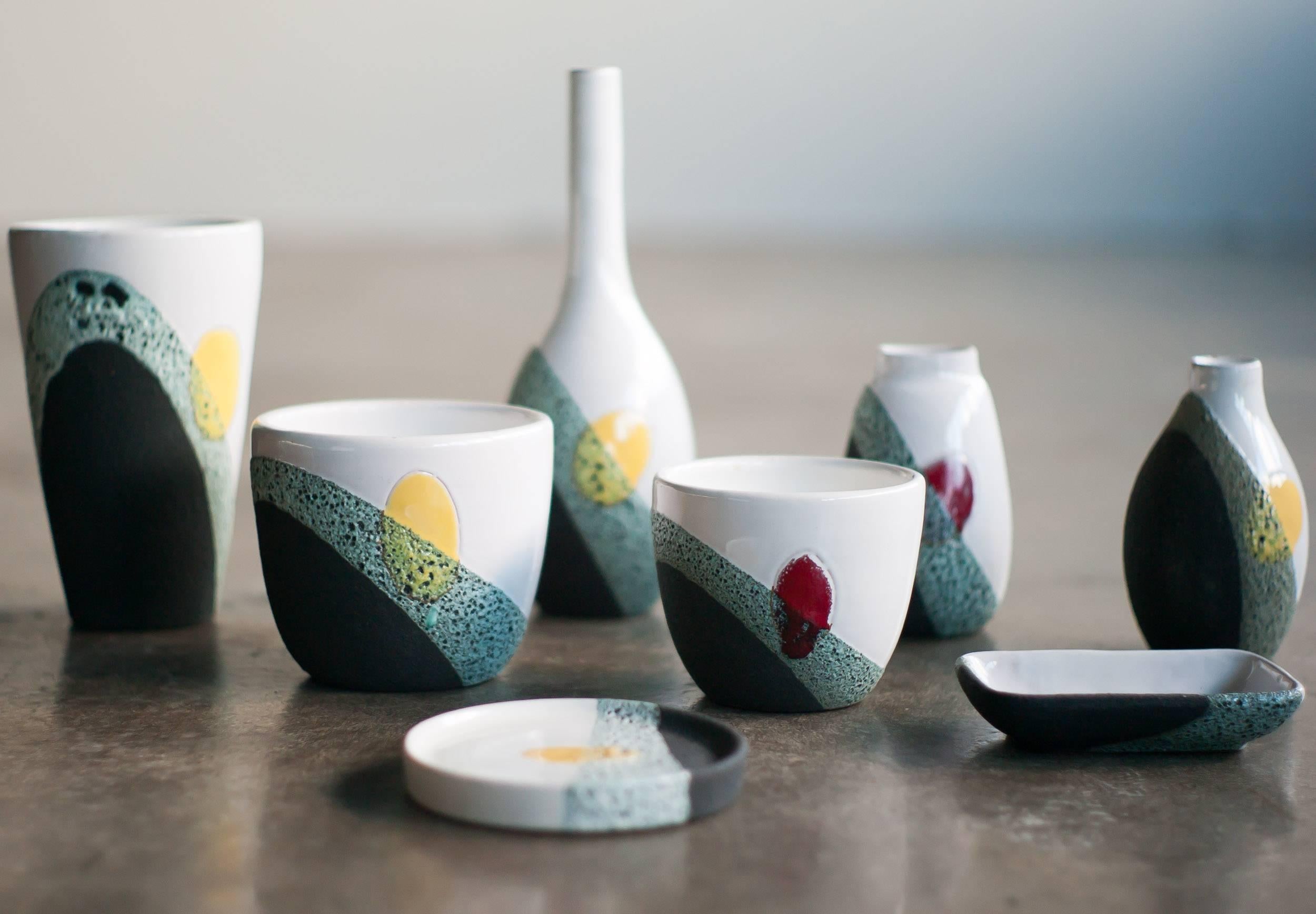 Italian Set of Ceramics Designed by Ettore Sottsass for Bitossi