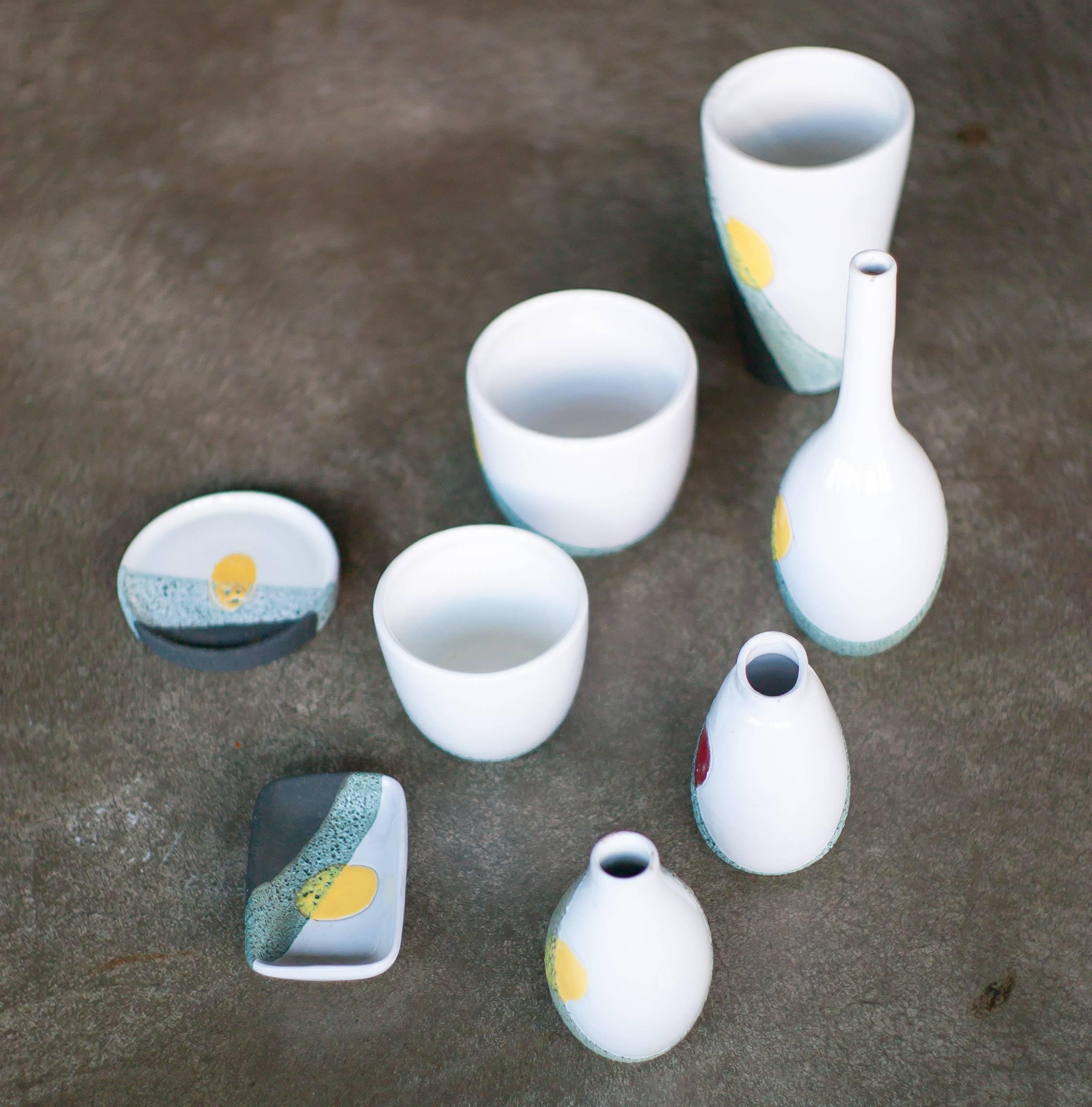 Set of Ceramics Designed by Ettore Sottsass for Bitossi 1