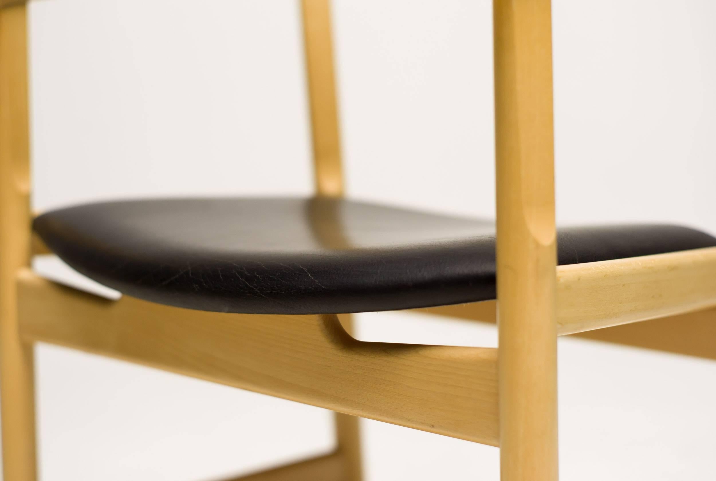 Danish Set of Six Hans Wegner PP 203 Dining Chairs