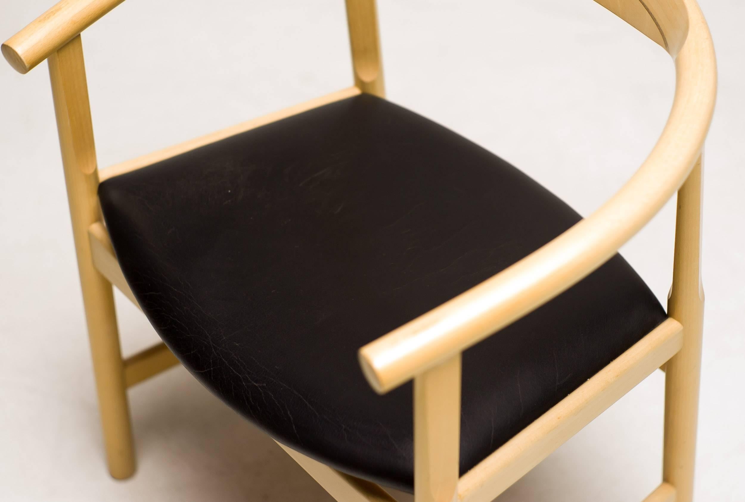 Beech Set of Six Hans Wegner PP 203 Dining Chairs