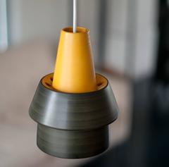 Pair of Ceramic Pendant Lamps Designed by Cari Zalloni, circa 1968