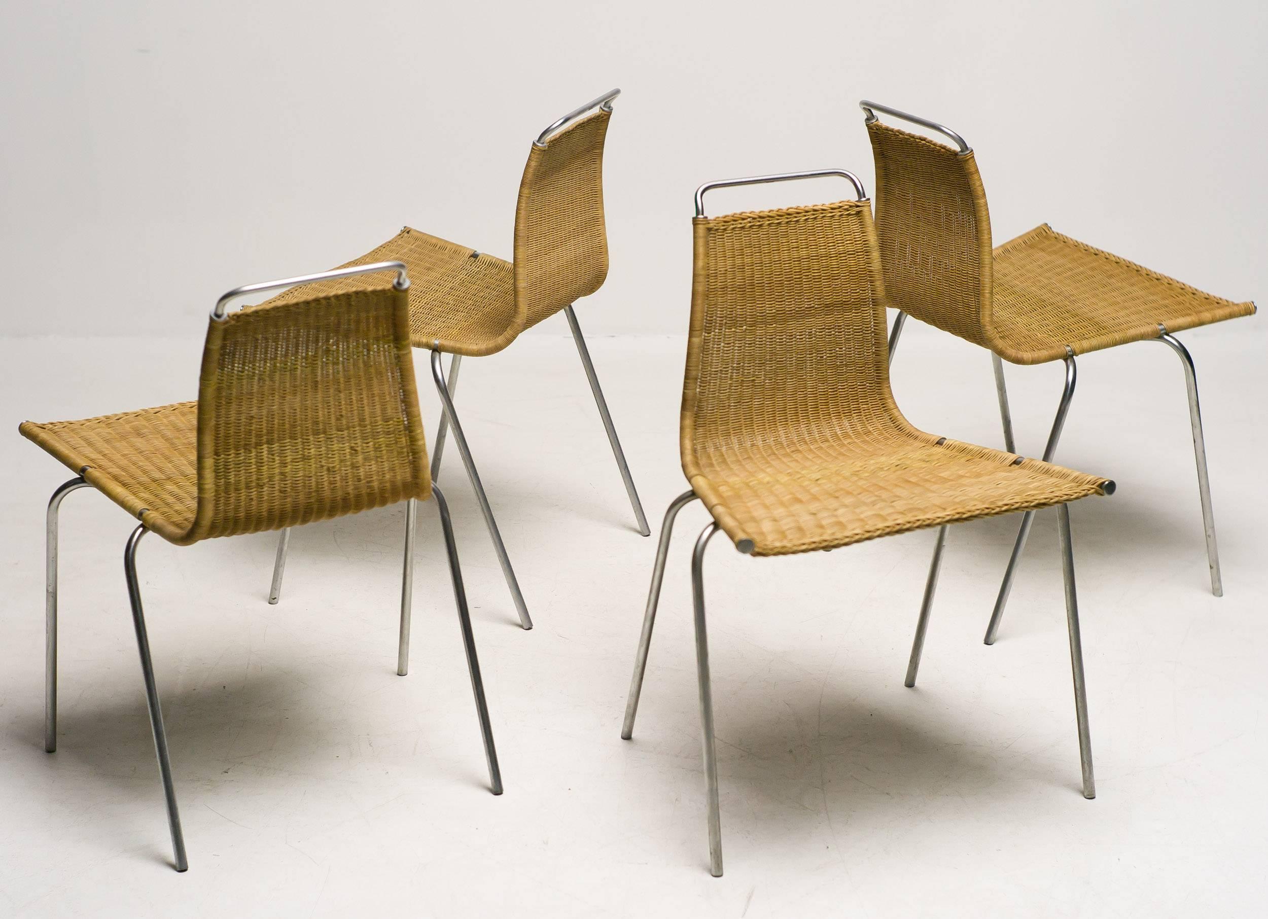 Set of Four Poul Kjærholm PK1 Chairs for E. Kold Christensen In Excellent Condition In Dronten, NL