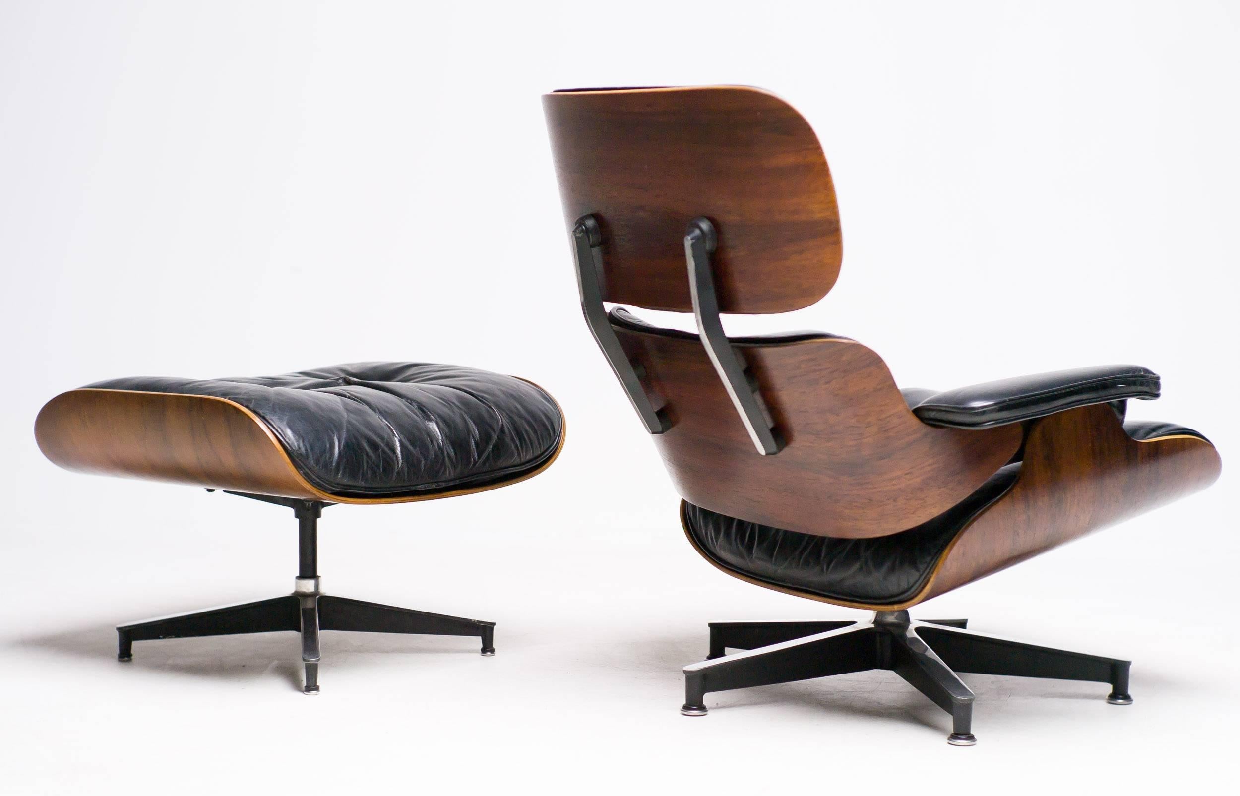 Early Herman Miller Eames Rosewood 670/671 Lounge Chair and Ottoman 2