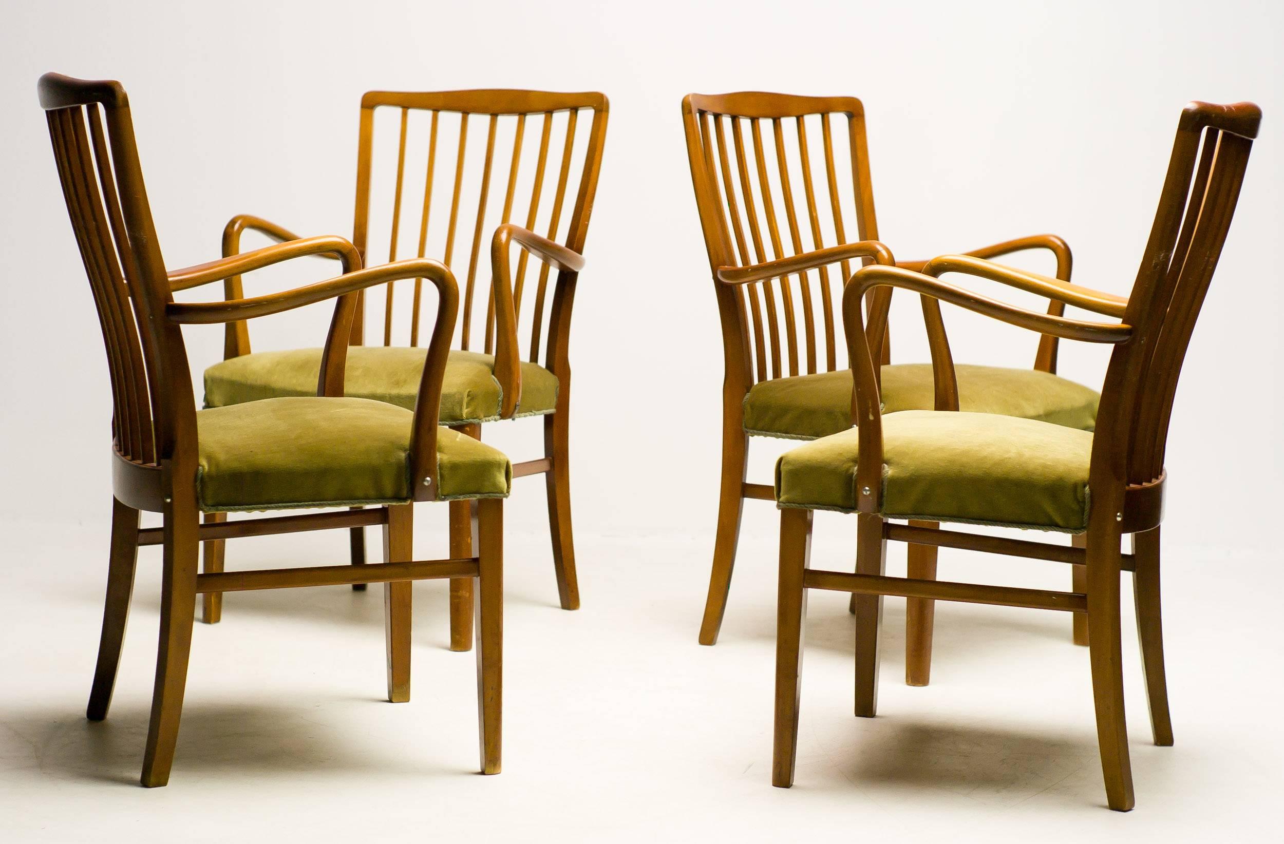 Elegant 1950s Danish Dining Chairs 2