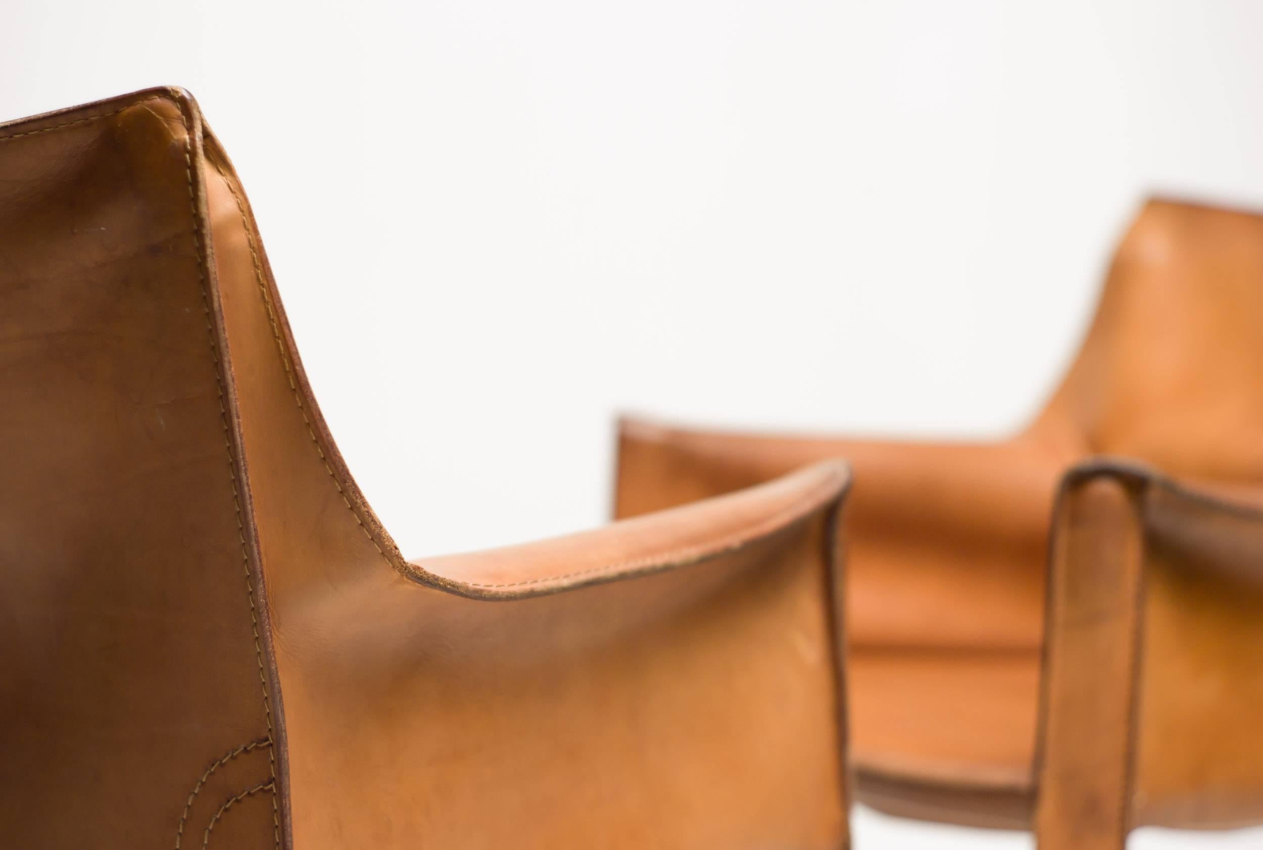 cassina leather chairs