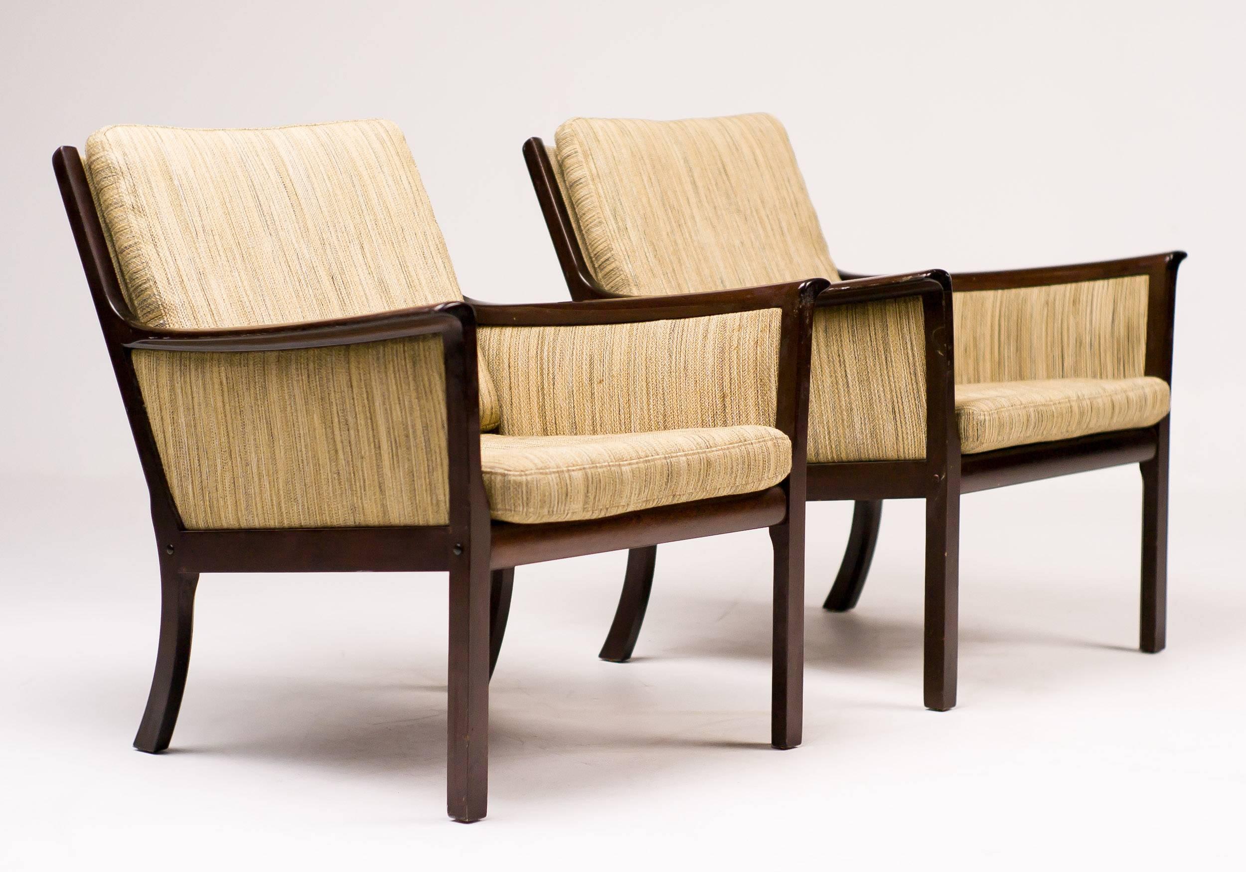 Ole Wanscher Pair of Lounge Chairs in Mahogany 2