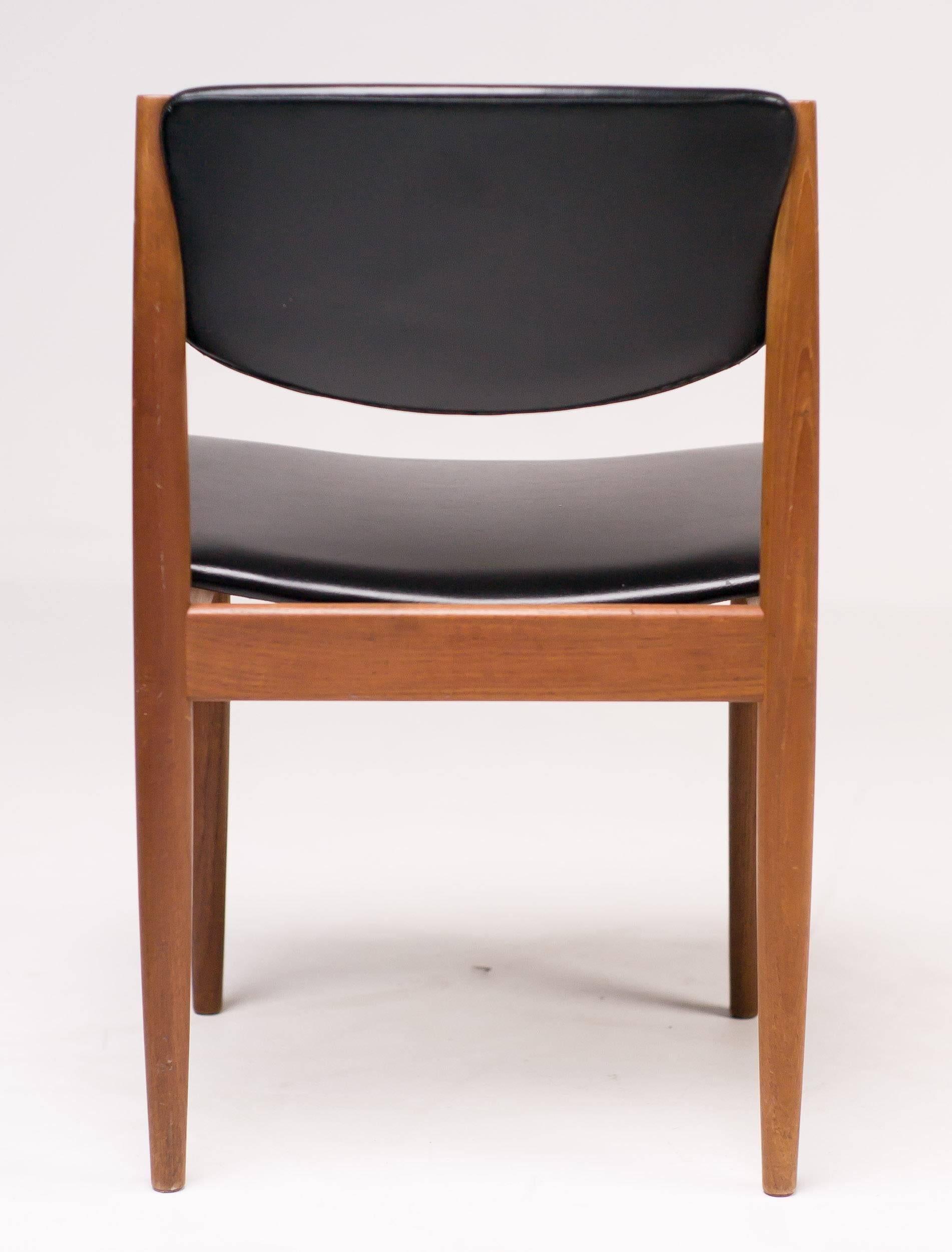 Danish Set of Four Finn Juhl for France & Son Teak Model 197, Side Chairs