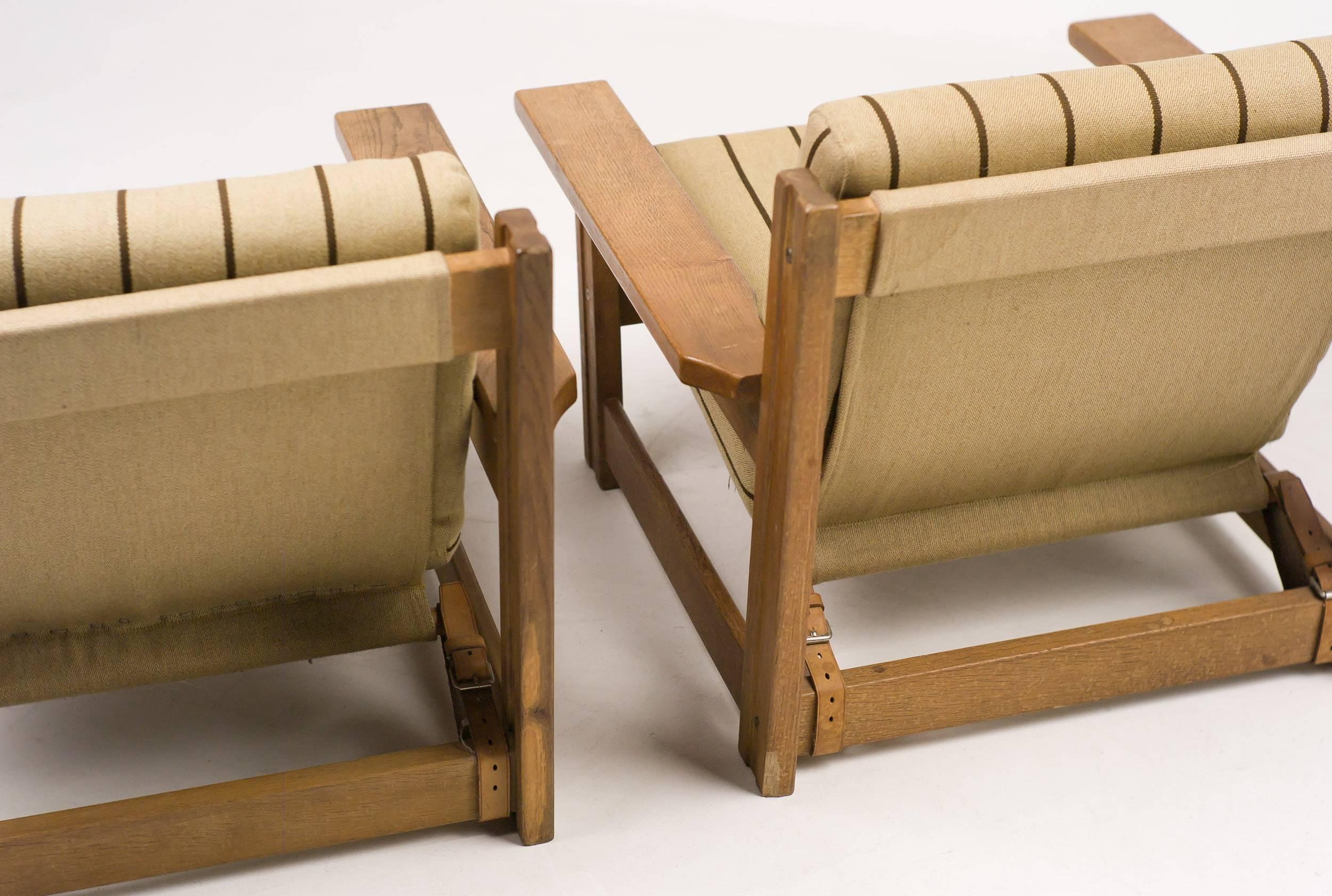 Pair of Scandinavian Architectural Lounge Chairs 1