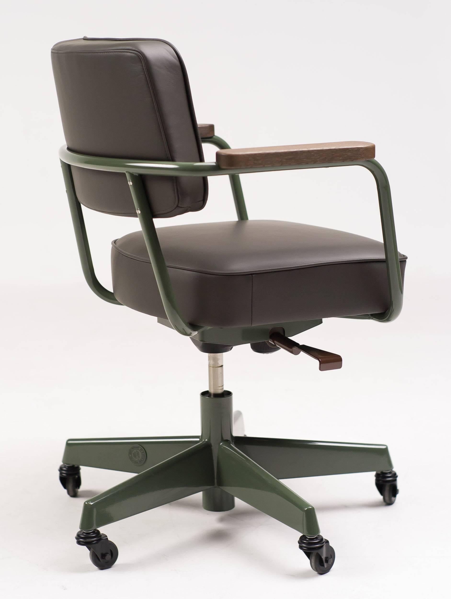 Mid-Century Modern Jean Prouvé Fauteuil Direction Pivotant, G-Star Raw Edition by Vitra
