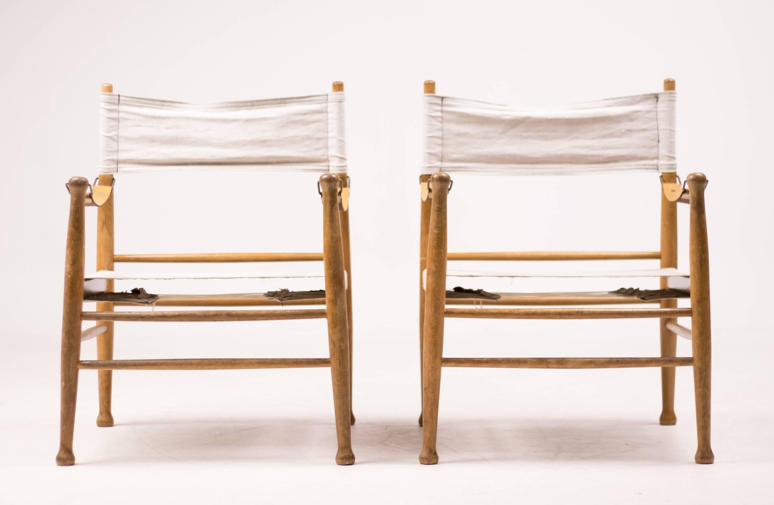 Pair of Danish Safari Chairs 2