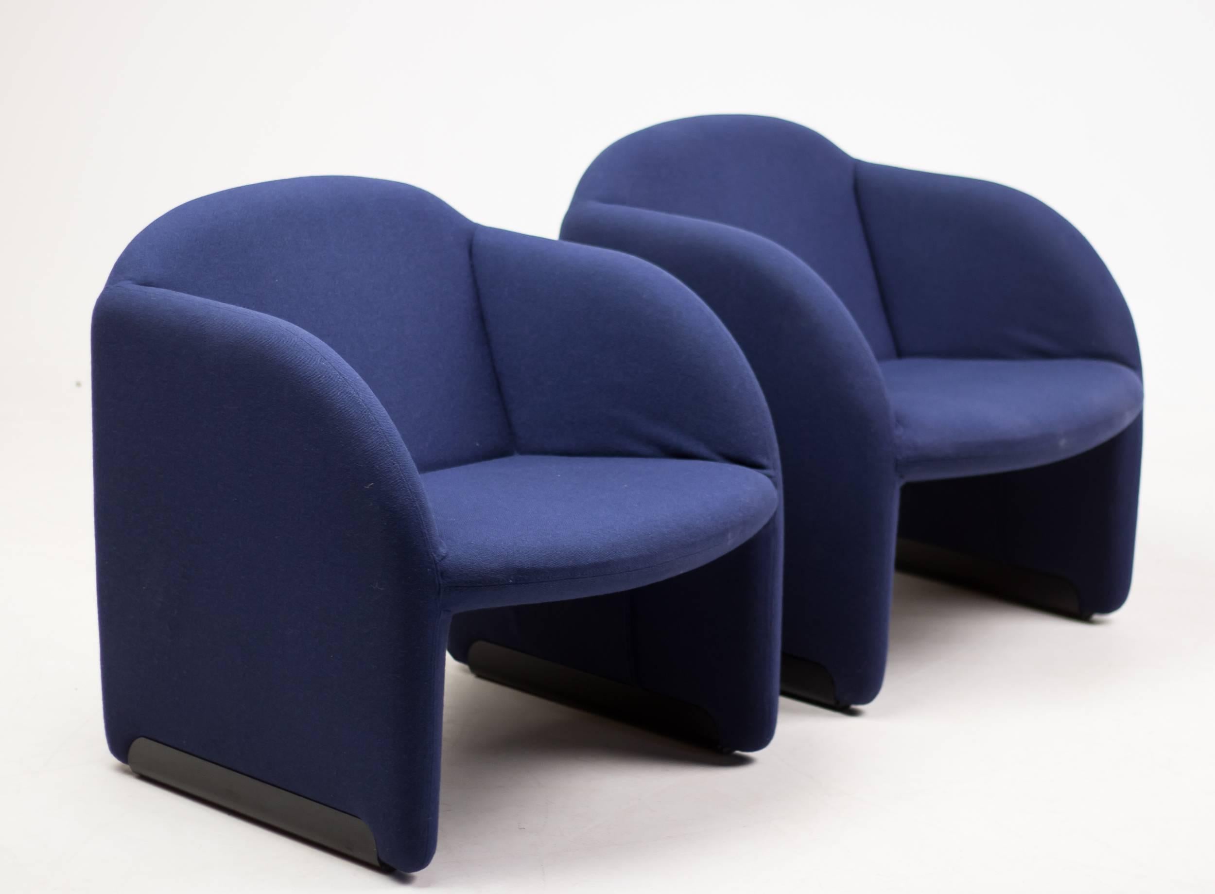Mid-20th Century Pair of Ben Chairs Designed by Pierre Paulin for Artifort