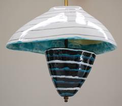 Lampe à suspension en majolique d' Otello Rosa pour San Polo, Venezia