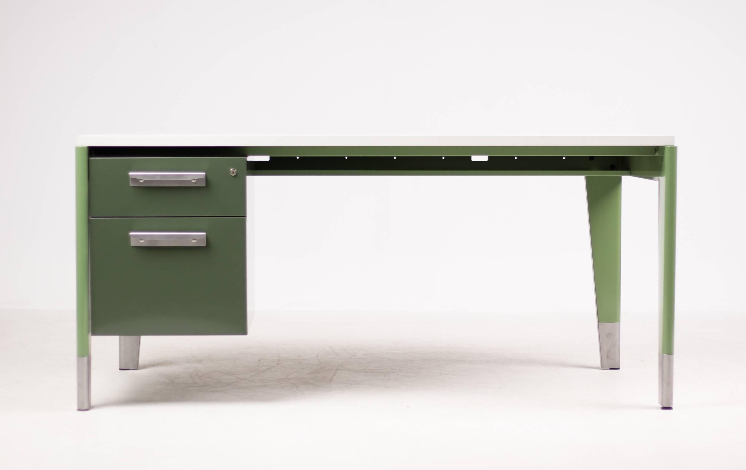 Limited edition desk from the G-Star Raw edition made by Vitra.
G-Star ordered these desks for their new Headquarters in Amsterdam by the architect Rem Koolhaas. They where also available for a limited time for other Prouvé collectors.