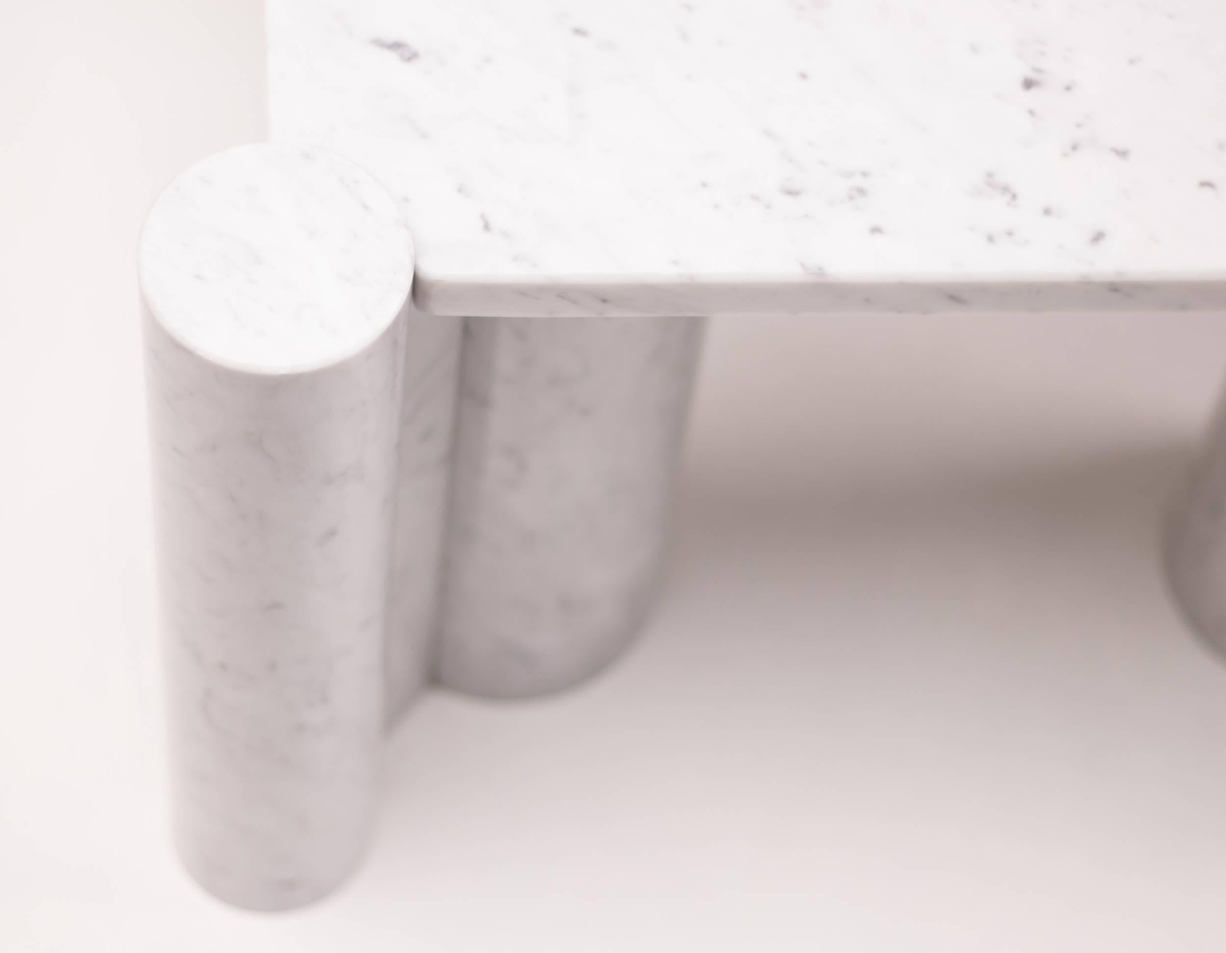 Polished Coffee Table 'Jumbo' in Carrara Marble by Gae Aulenti for Knoll