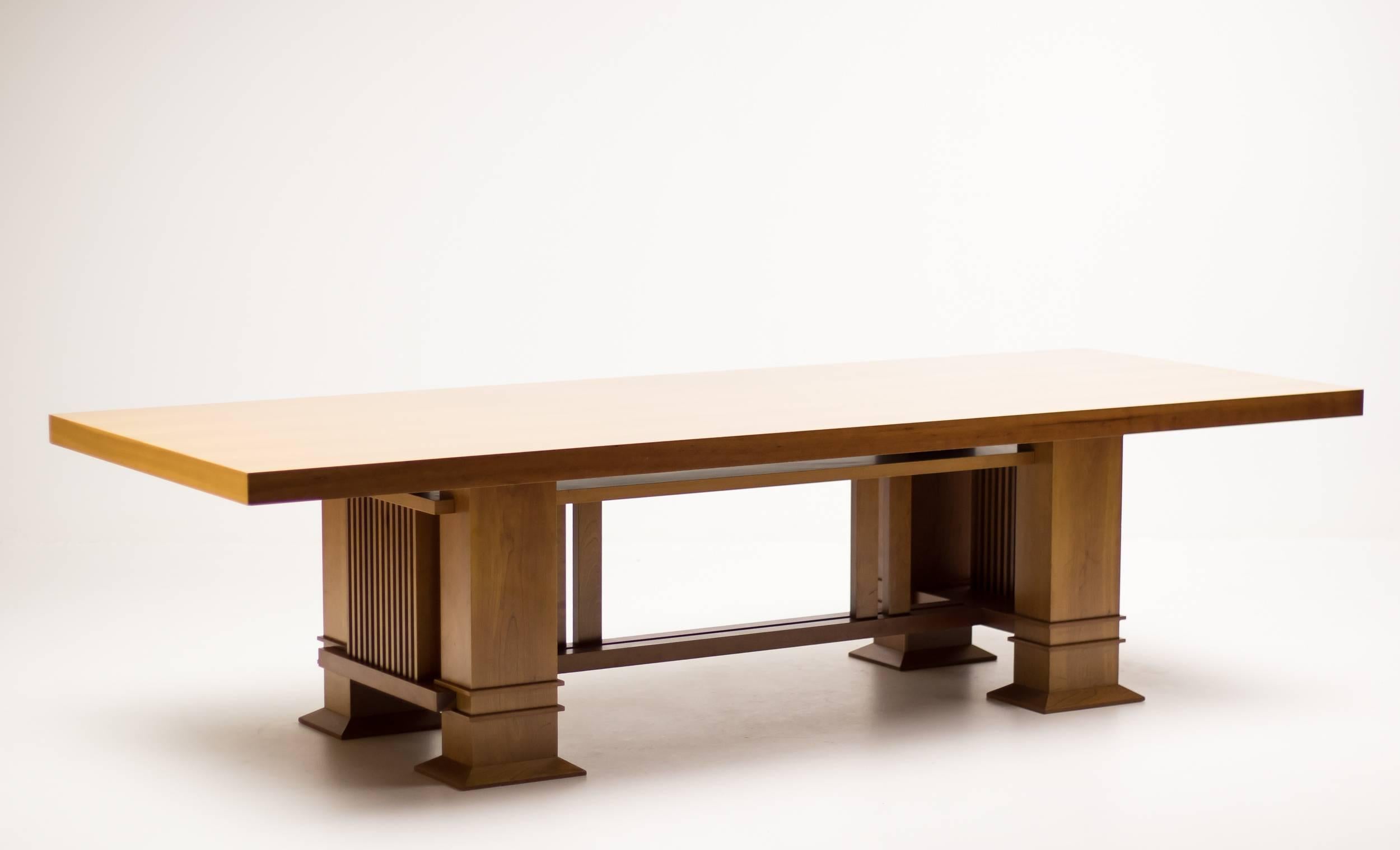 20th Century Monumental Frank Lloyd Wright 605 Allen Table by Cassina